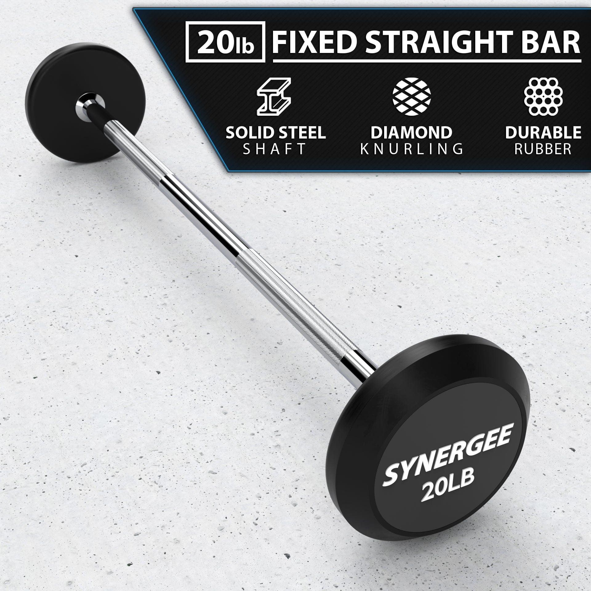 Synergee Fixed Barbell - Grit Grind Strength