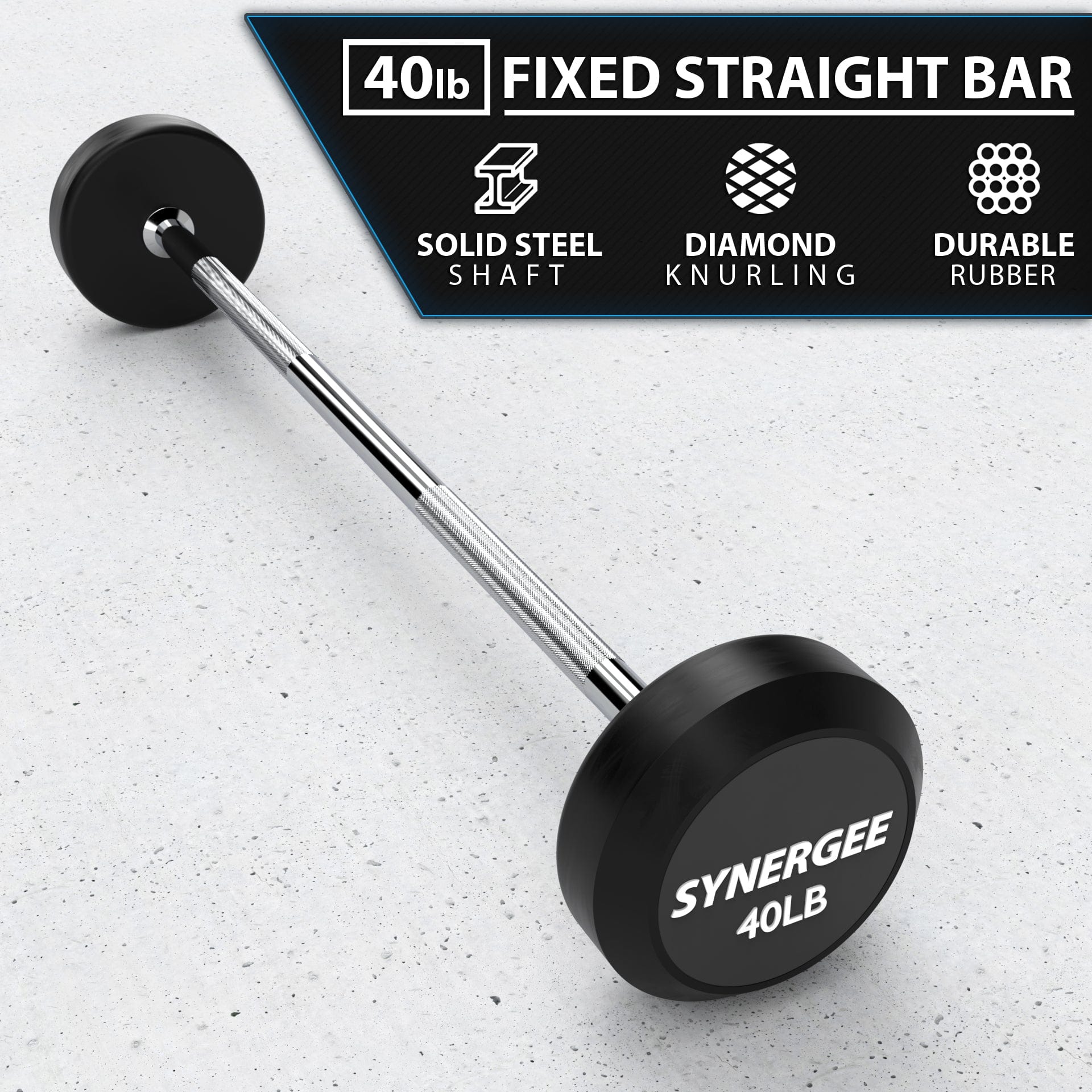 Synergee Fixed Barbell - Grit Grind Strength