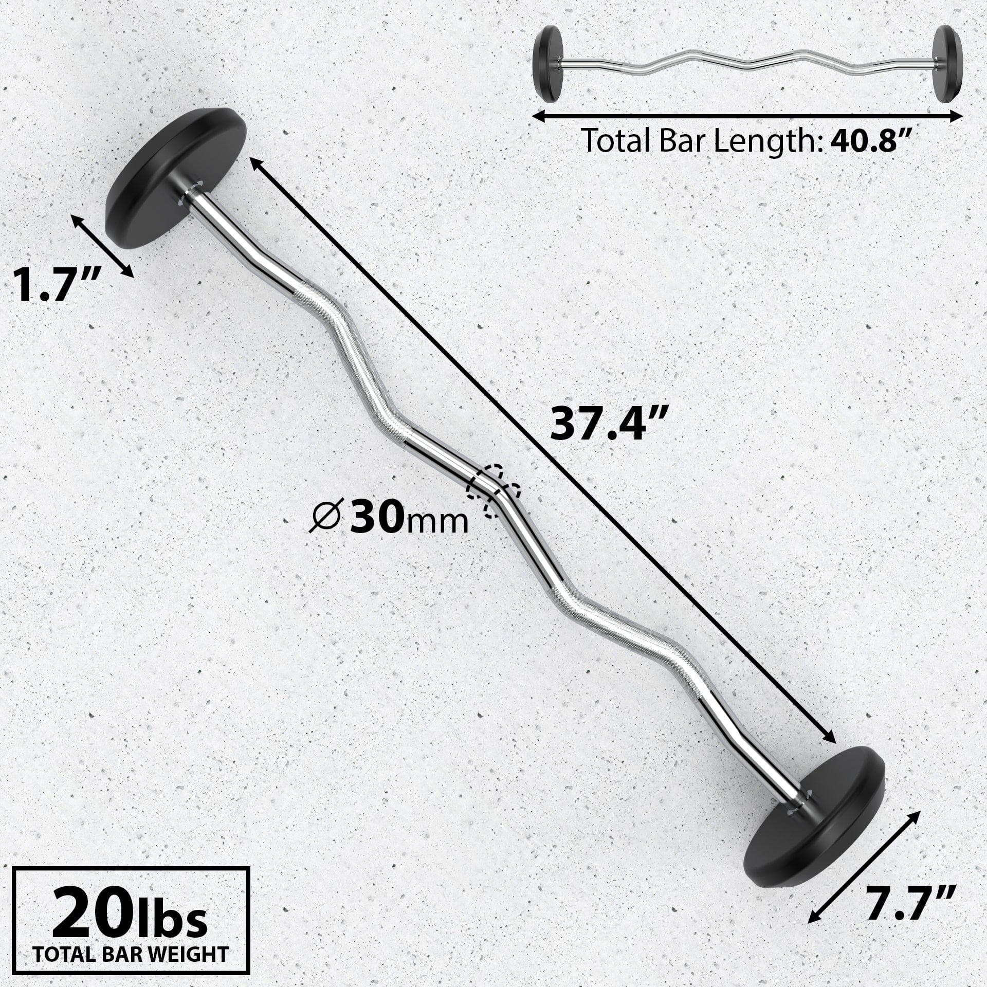 Synergee Fixed Easy Curl Barbell - Grit Grind Strength