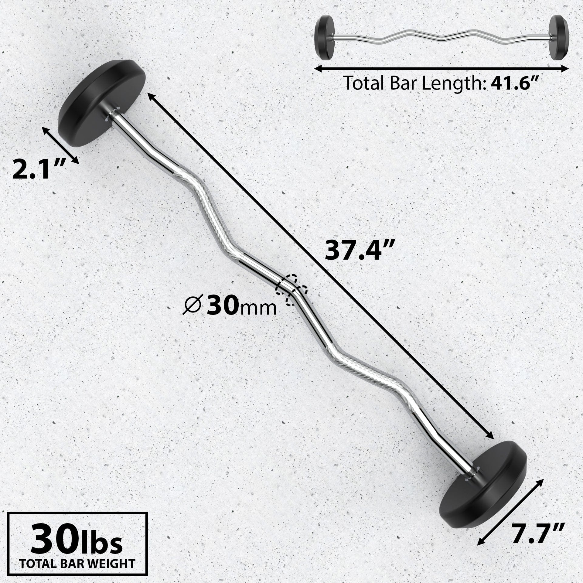 Synergee Fixed Easy Curl Barbell - Grit Grind Strength