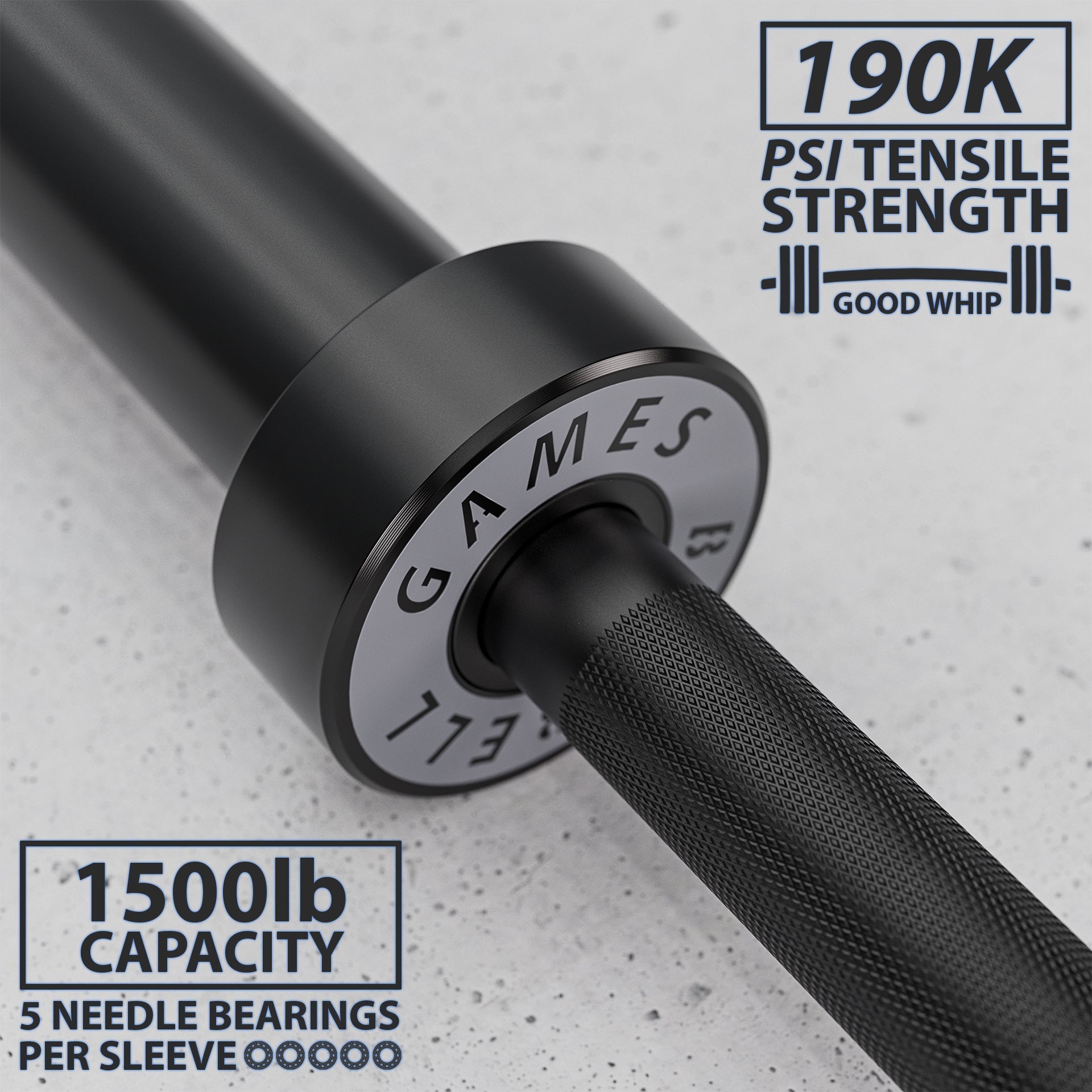 Synergee Games Barbell - Grit Grind Strength