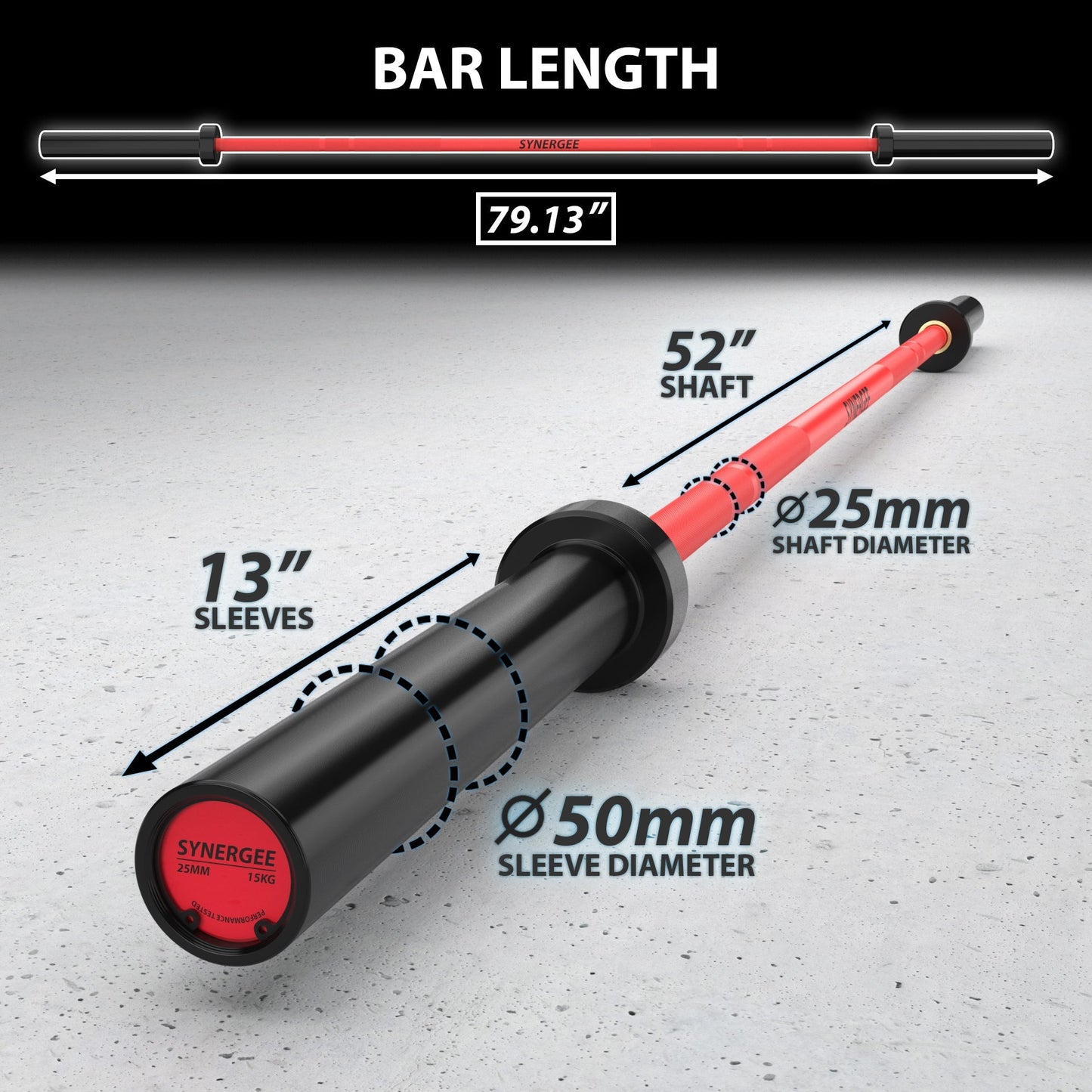Synergee Games Barbell - Grit Grind Strength