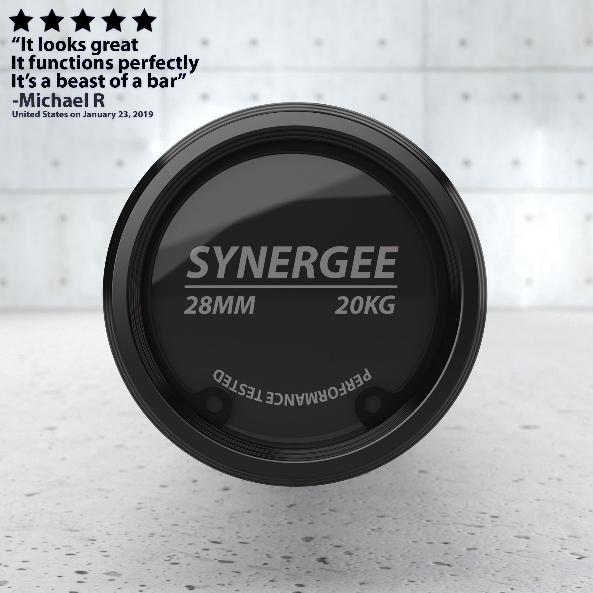 Synergee Games Barbell - Grit Grind Strength