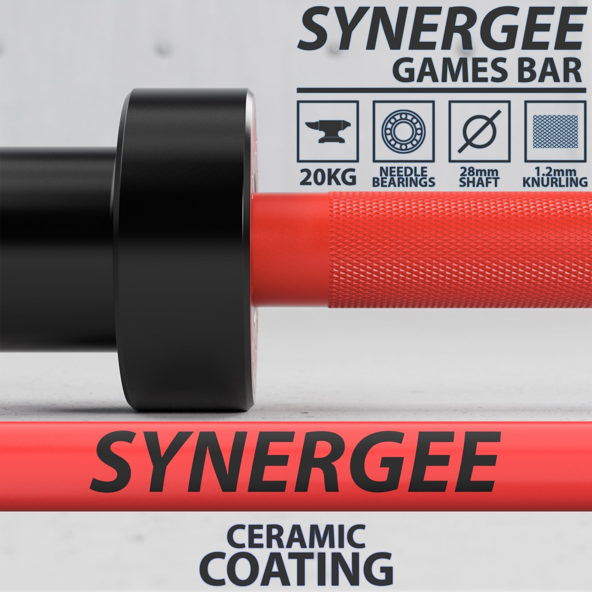 Synergee Games Barbell - Grit Grind Strength