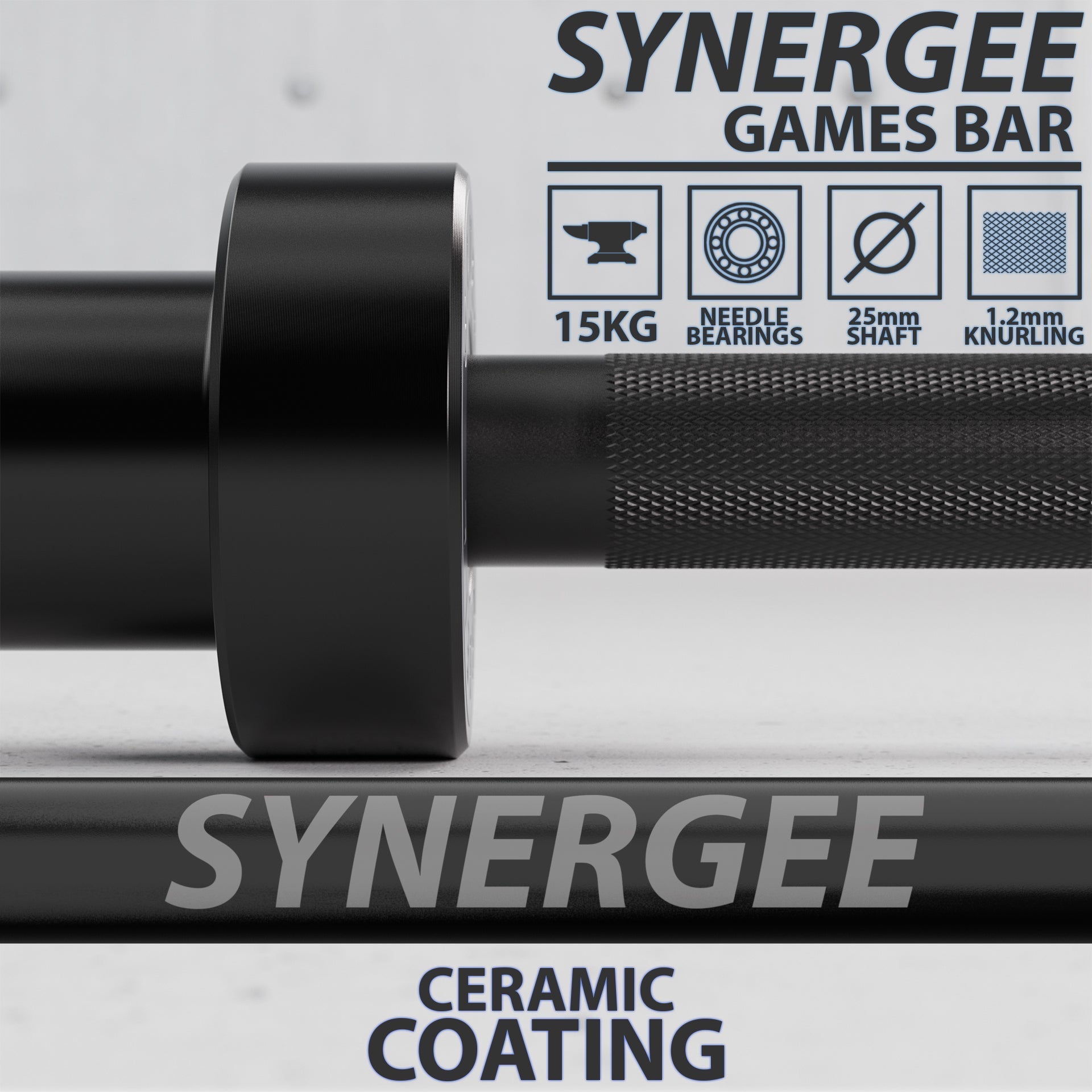 Synergee Games Barbell - Grit Grind Strength