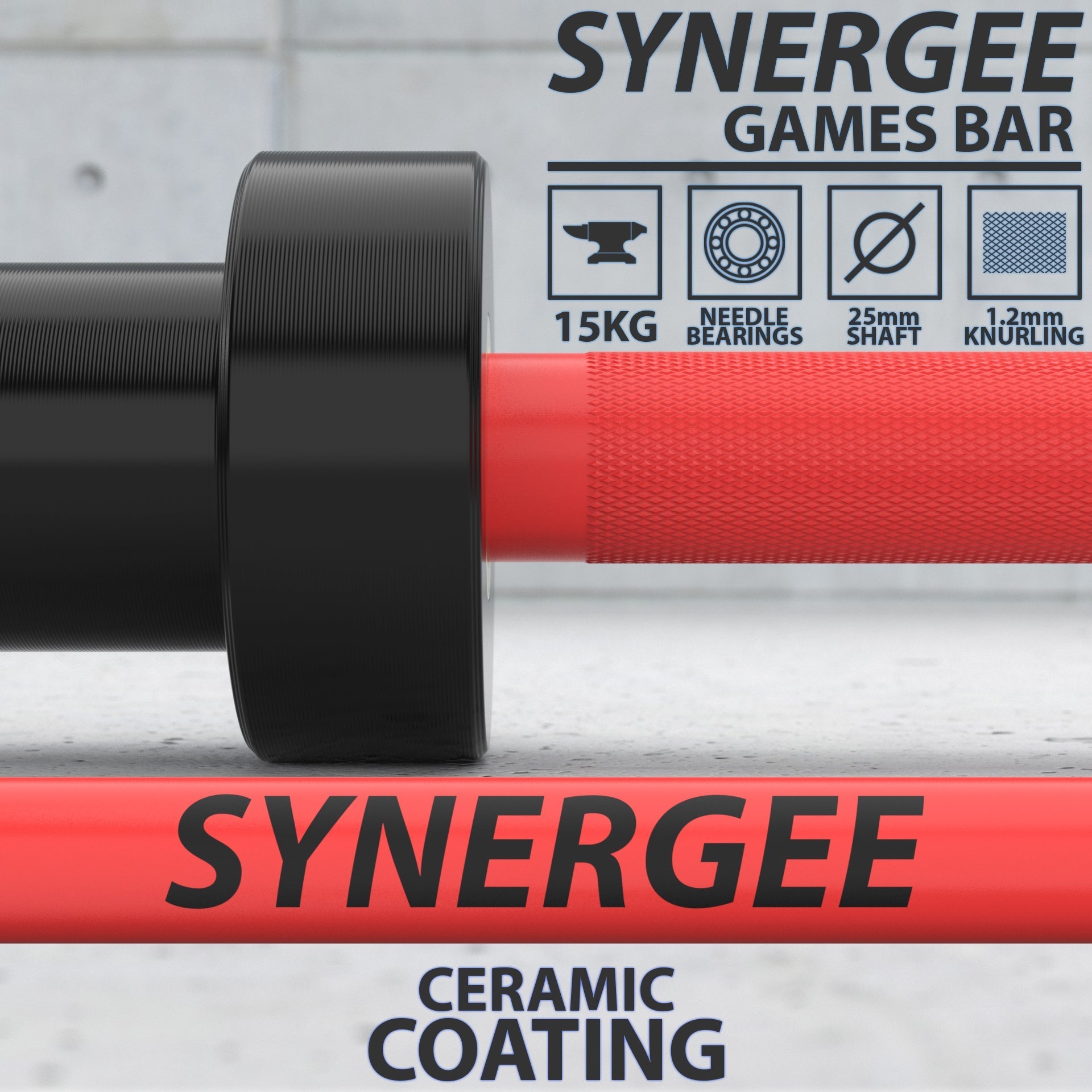 Synergee Games Barbell - Grit Grind Strength