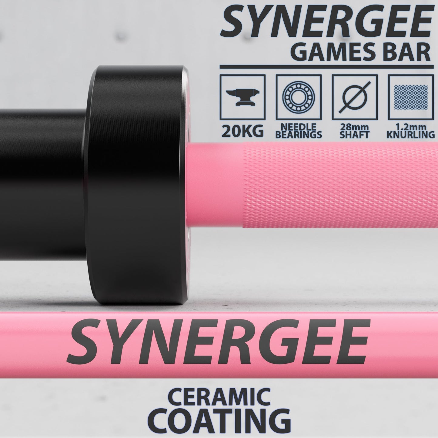 Synergee Games Barbell - Grit Grind Strength