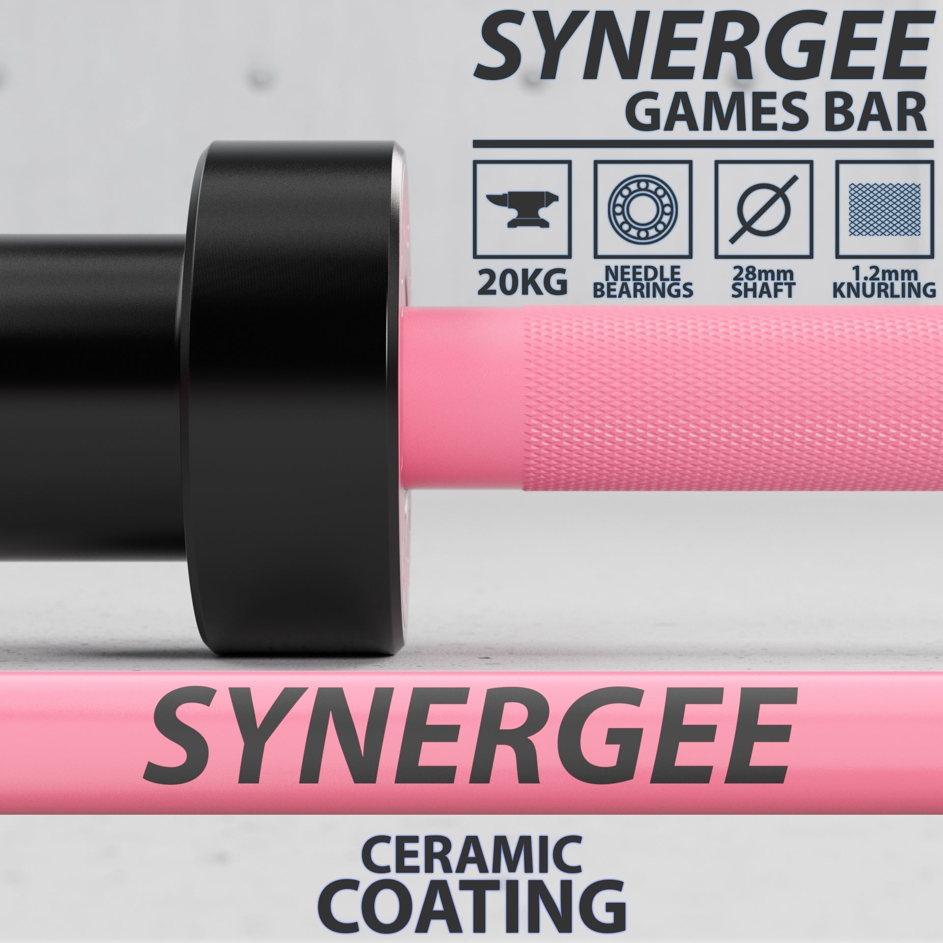 Synergee Games Barbell - Grit Grind Strength