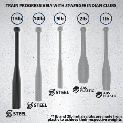 Synergee Indian Clubs - Grit Grind Strength