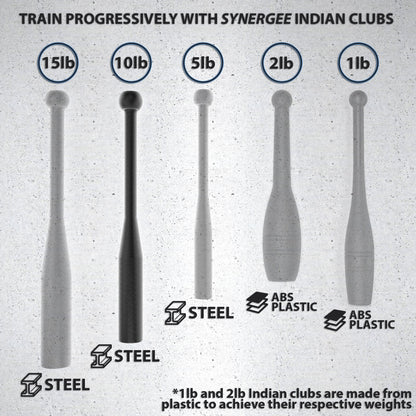 Synergee Indian Clubs - Grit Grind Strength