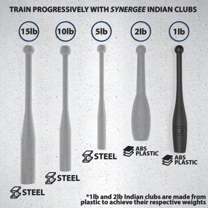 Synergee Indian Clubs - Grit Grind Strength