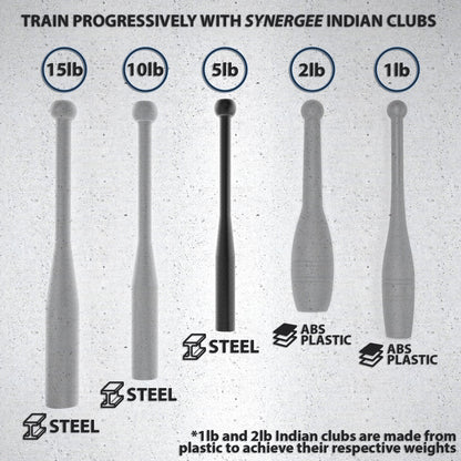 Synergee Indian Clubs - Grit Grind Strength