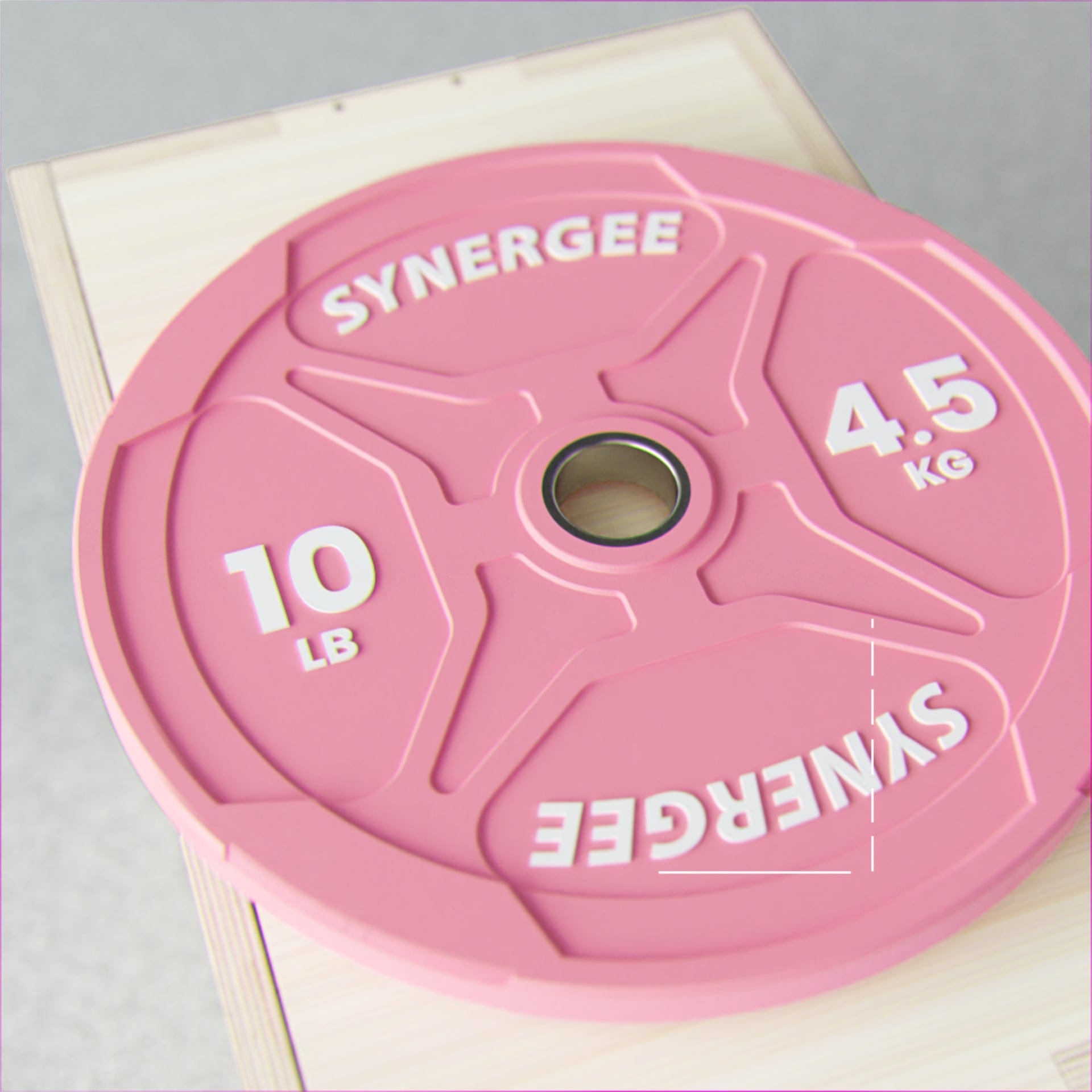 Synergee Pink EZ Grip Bumper Plates - Grit Grind Strength
