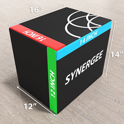 Synergee Plyometrics 16-14-12 Synergee 3-in-1 Soft Plyo Boxes