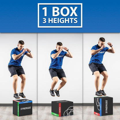 Synergee Plyometrics 16-14-12 Synergee 3-in-1 Soft Plyo Boxes