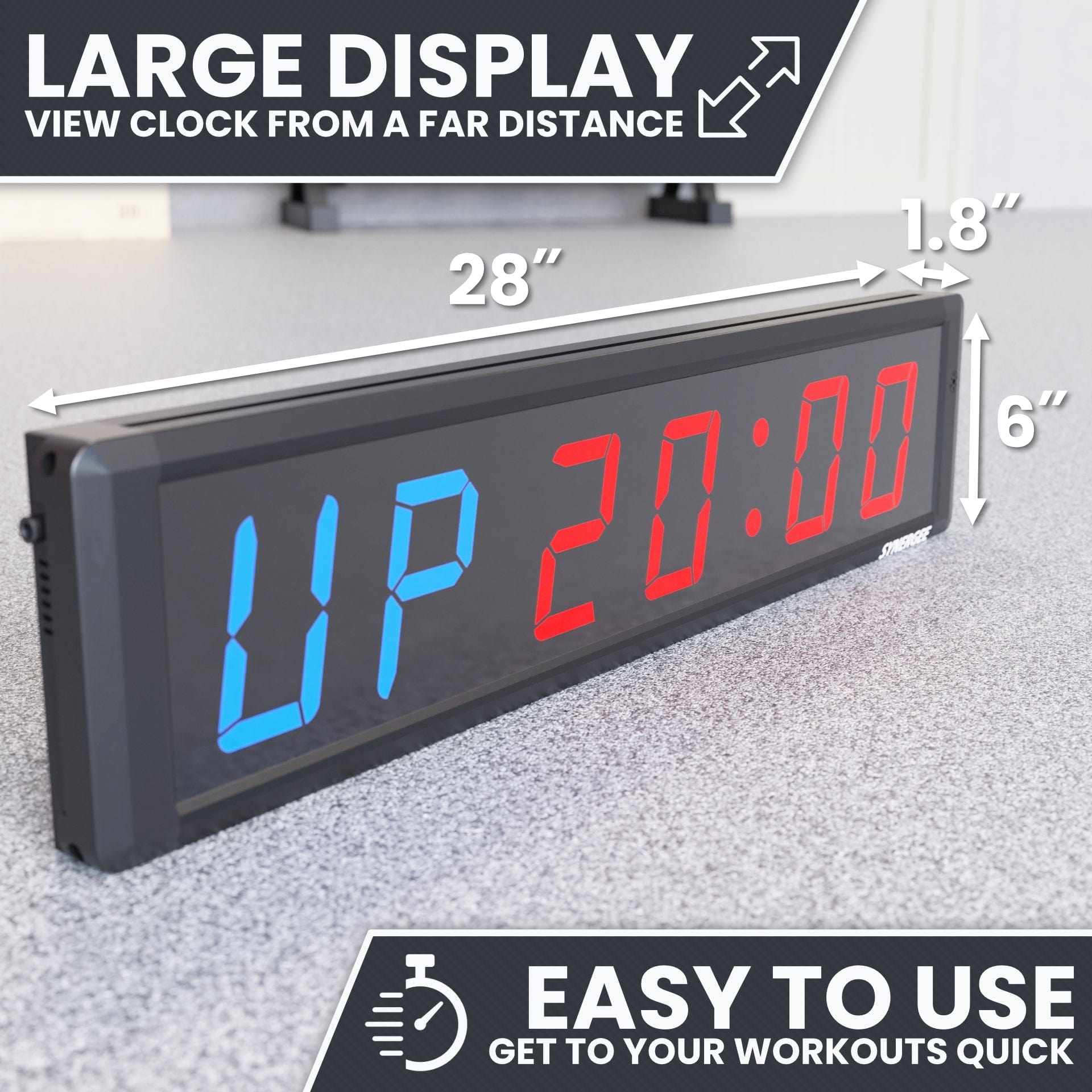 Synergee Programmable Interval Gym Timer - Grit Grind Strength