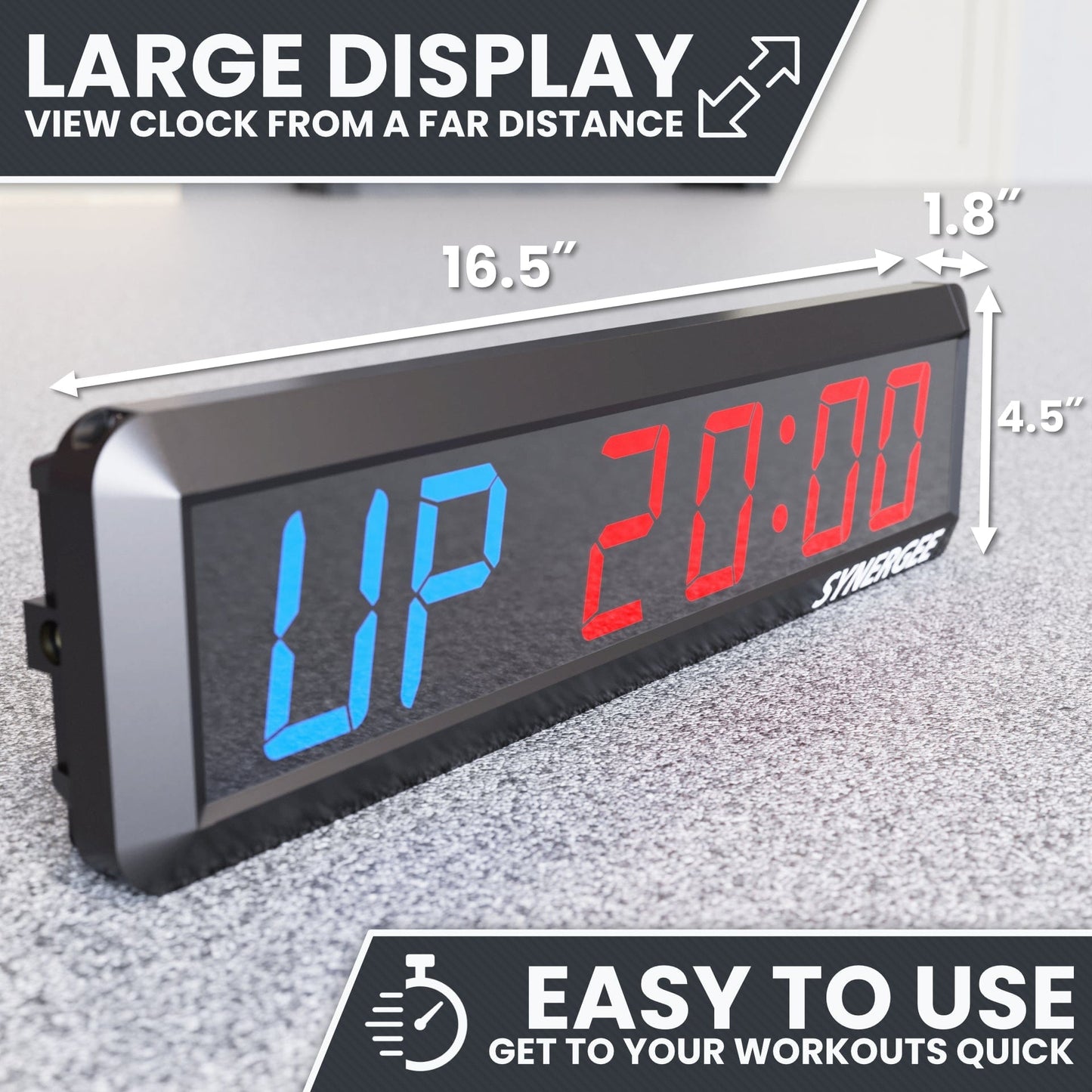 Synergee Programmable Interval Gym Timer - Grit Grind Strength