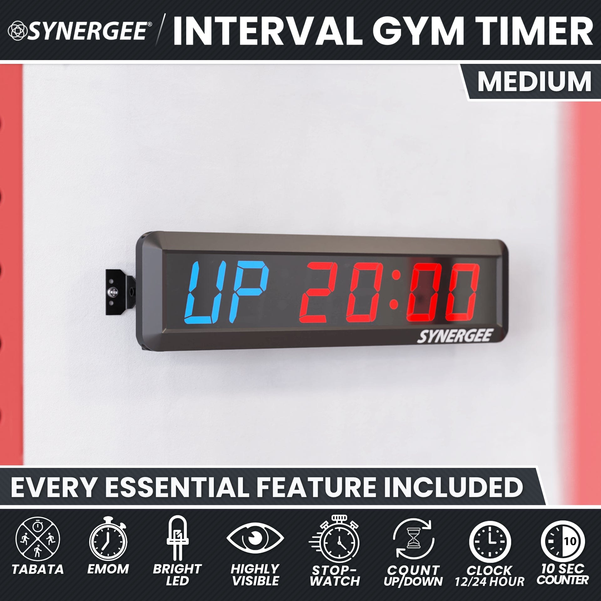 Synergee Programmable Interval Gym Timer - Grit Grind Strength