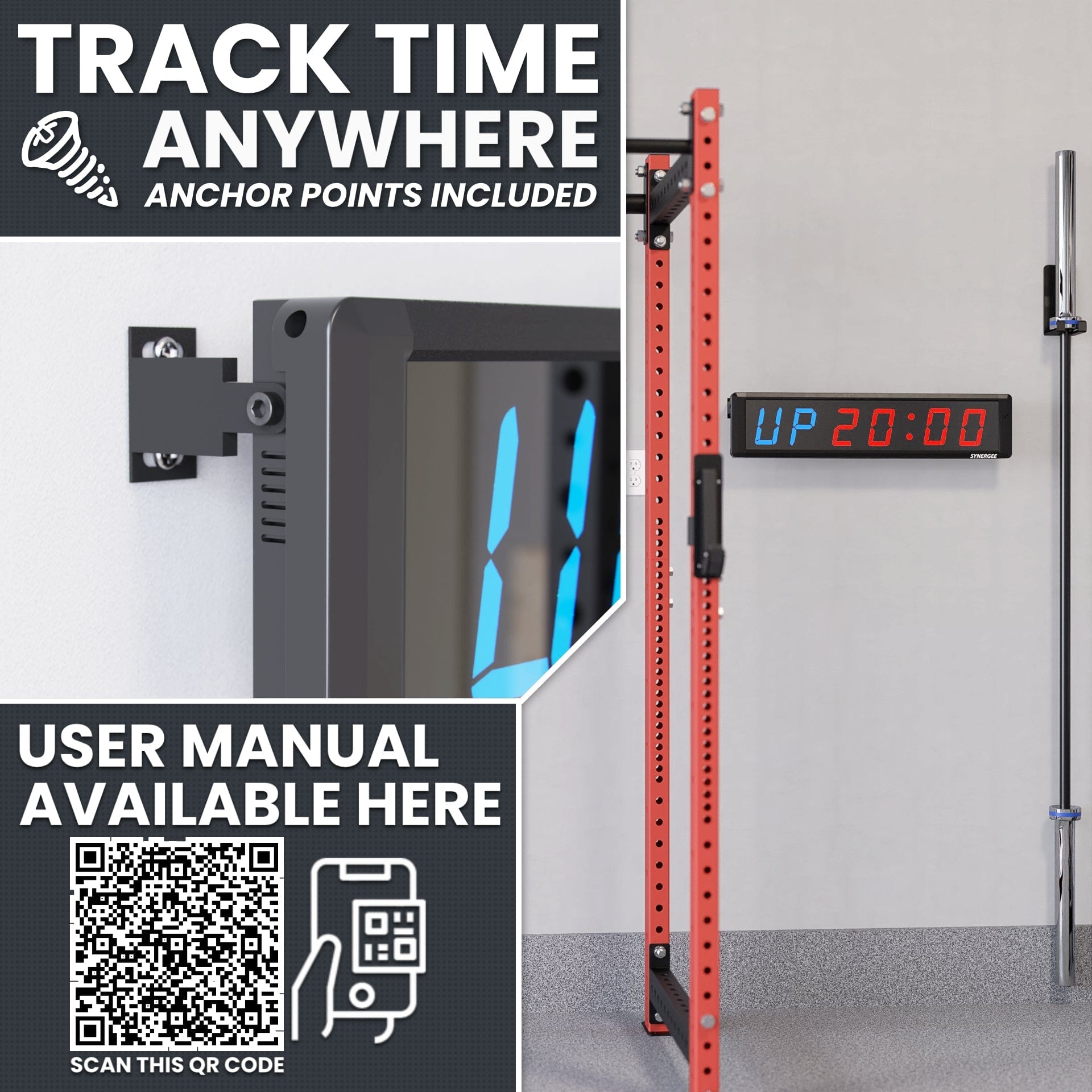 Synergee Programmable Interval Gym Timer - Grit Grind Strength