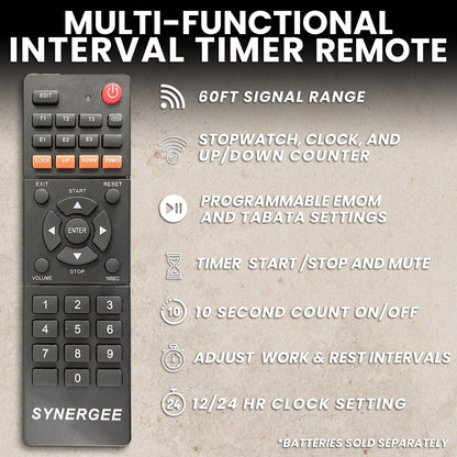 Synergee Programmable Interval Gym Timer - Grit Grind Strength