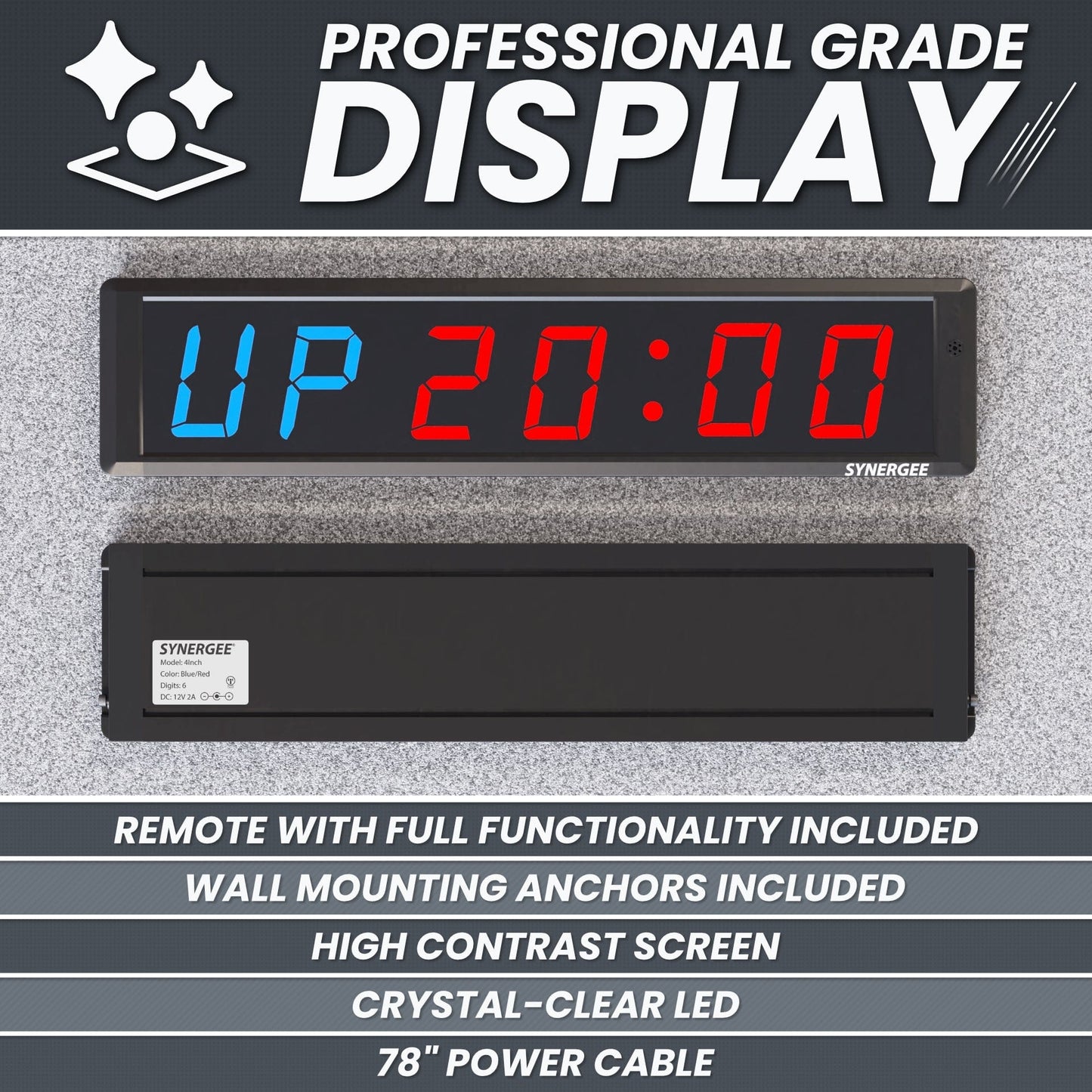 Synergee Programmable Interval Gym Timer - Grit Grind Strength