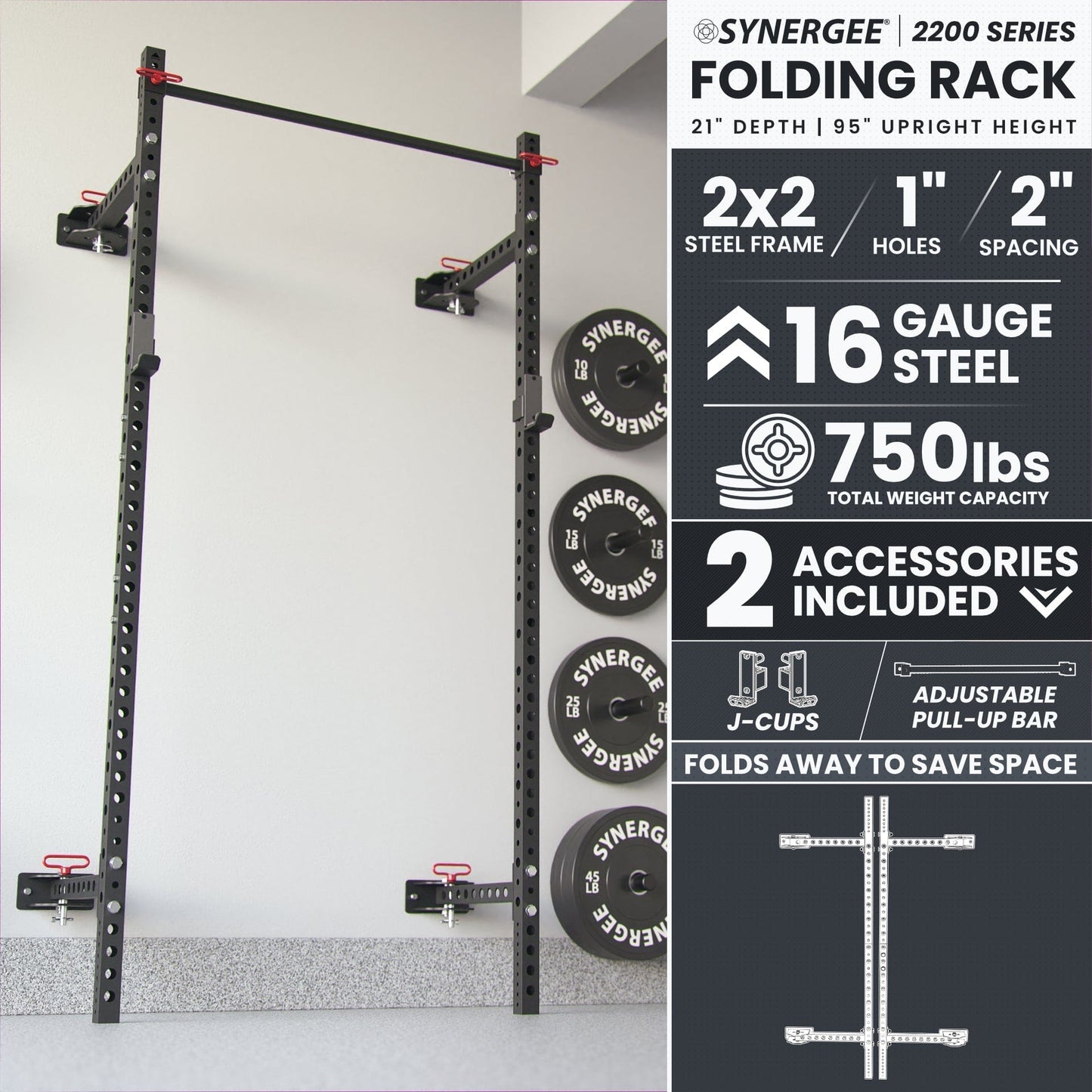 Synergee Rack Synergee 2200 Series Folding Squat Rack
