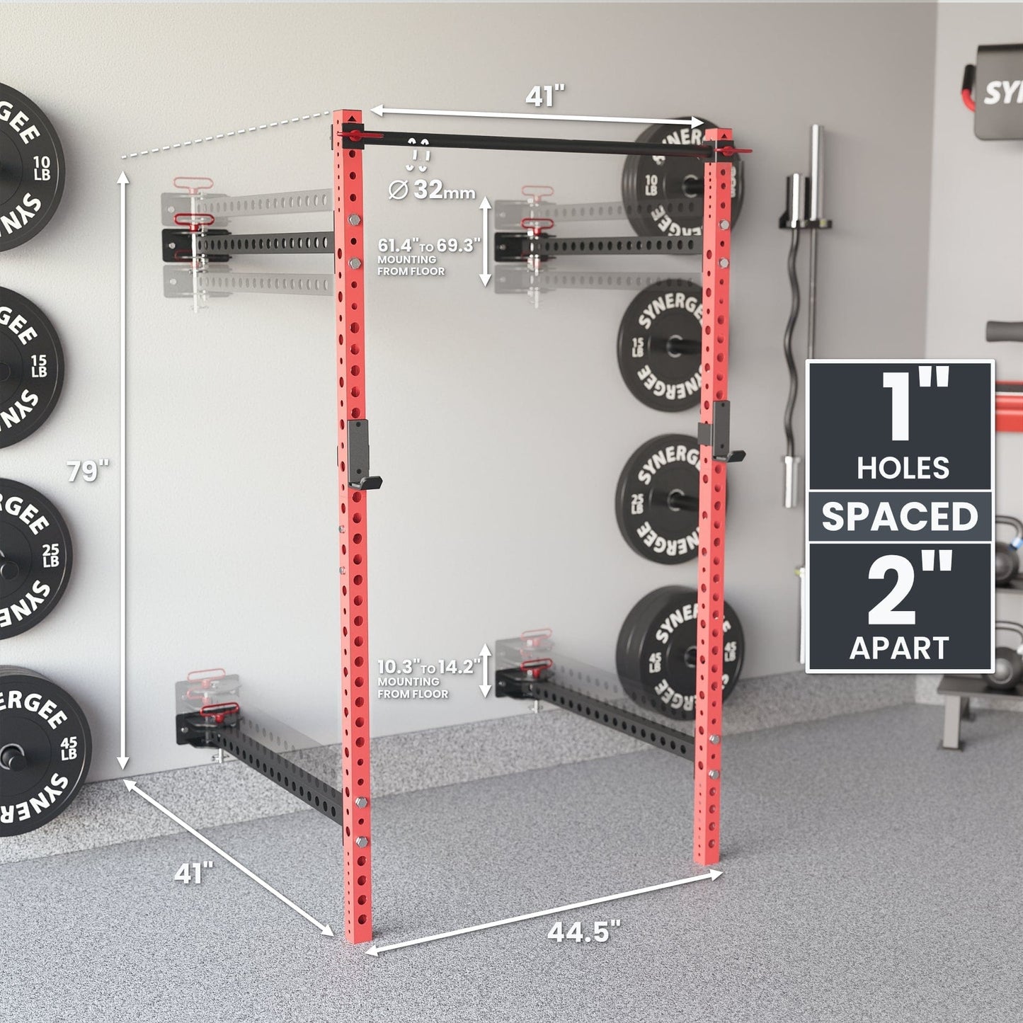 Synergee Rack Synergee 2200 Series Folding Squat Rack