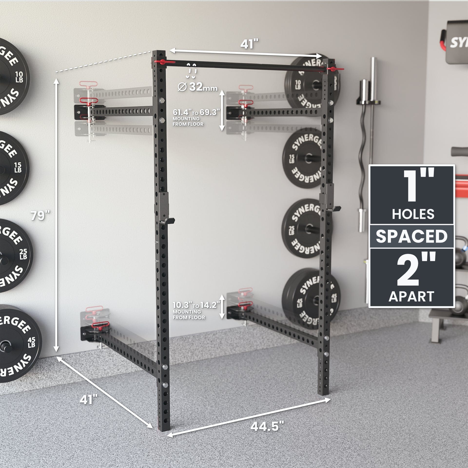 Synergee Rack Synergee 2200 Series Folding Squat Rack