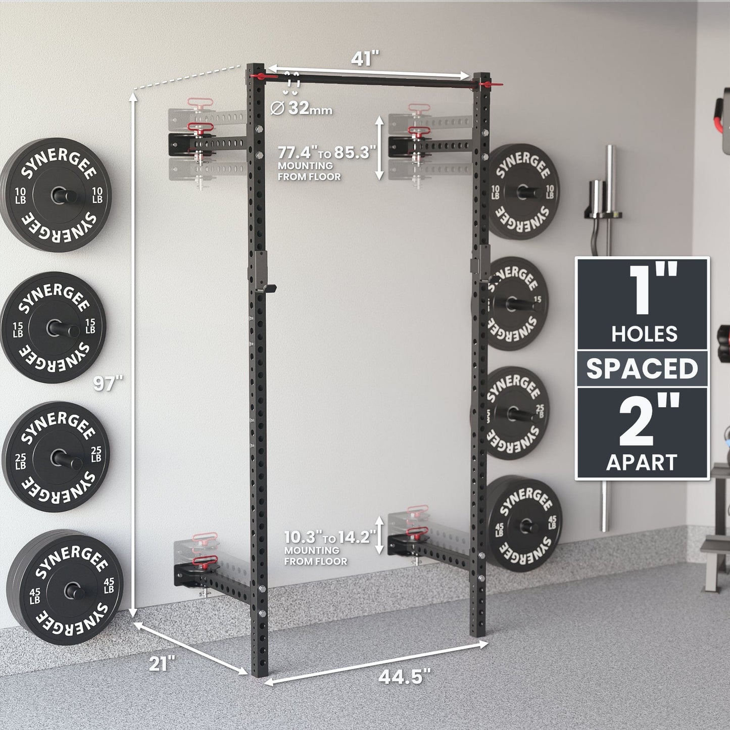 Synergee Rack Synergee 2200 Series Folding Squat Rack
