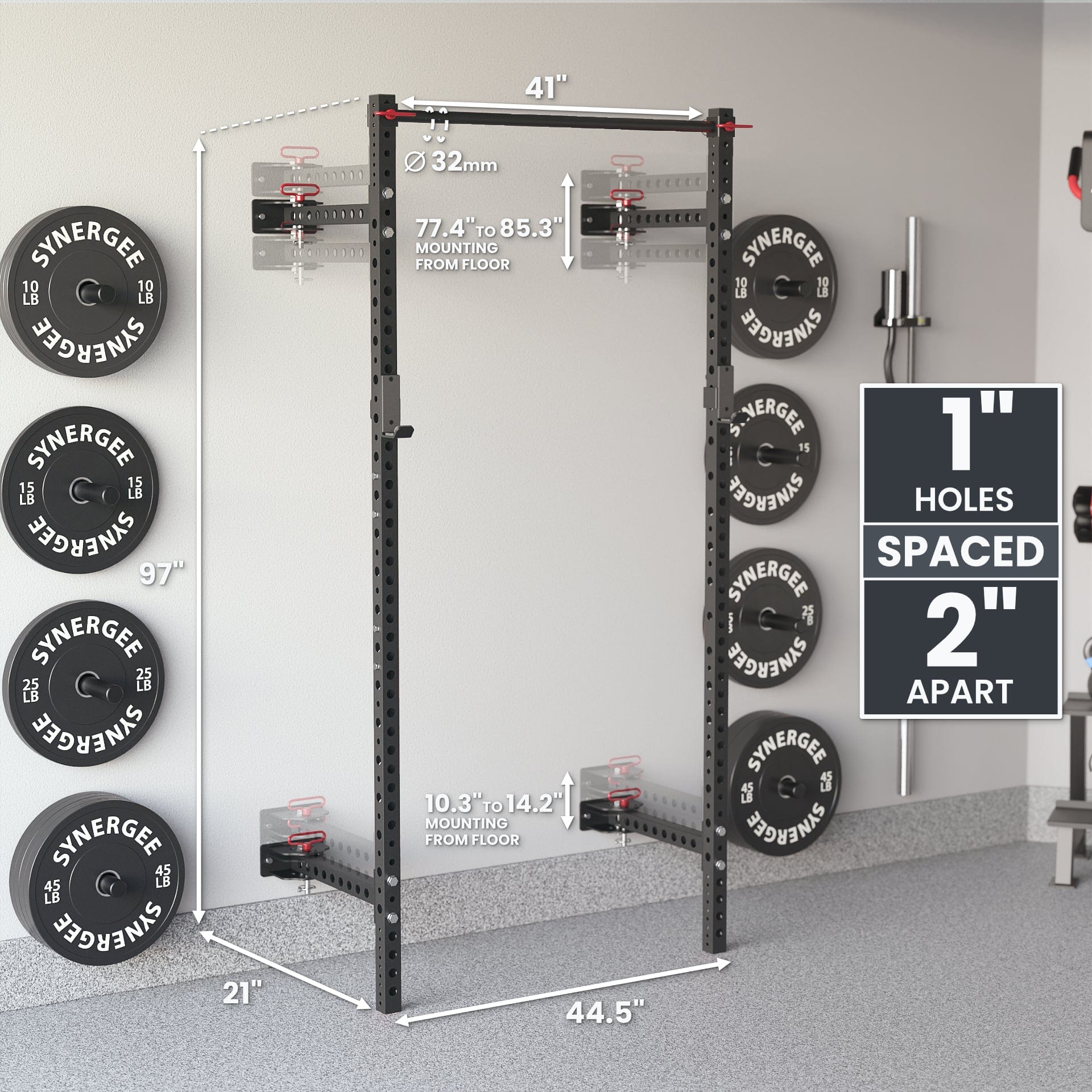 Synergee Rack Synergee 2200 Series Folding Squat Rack