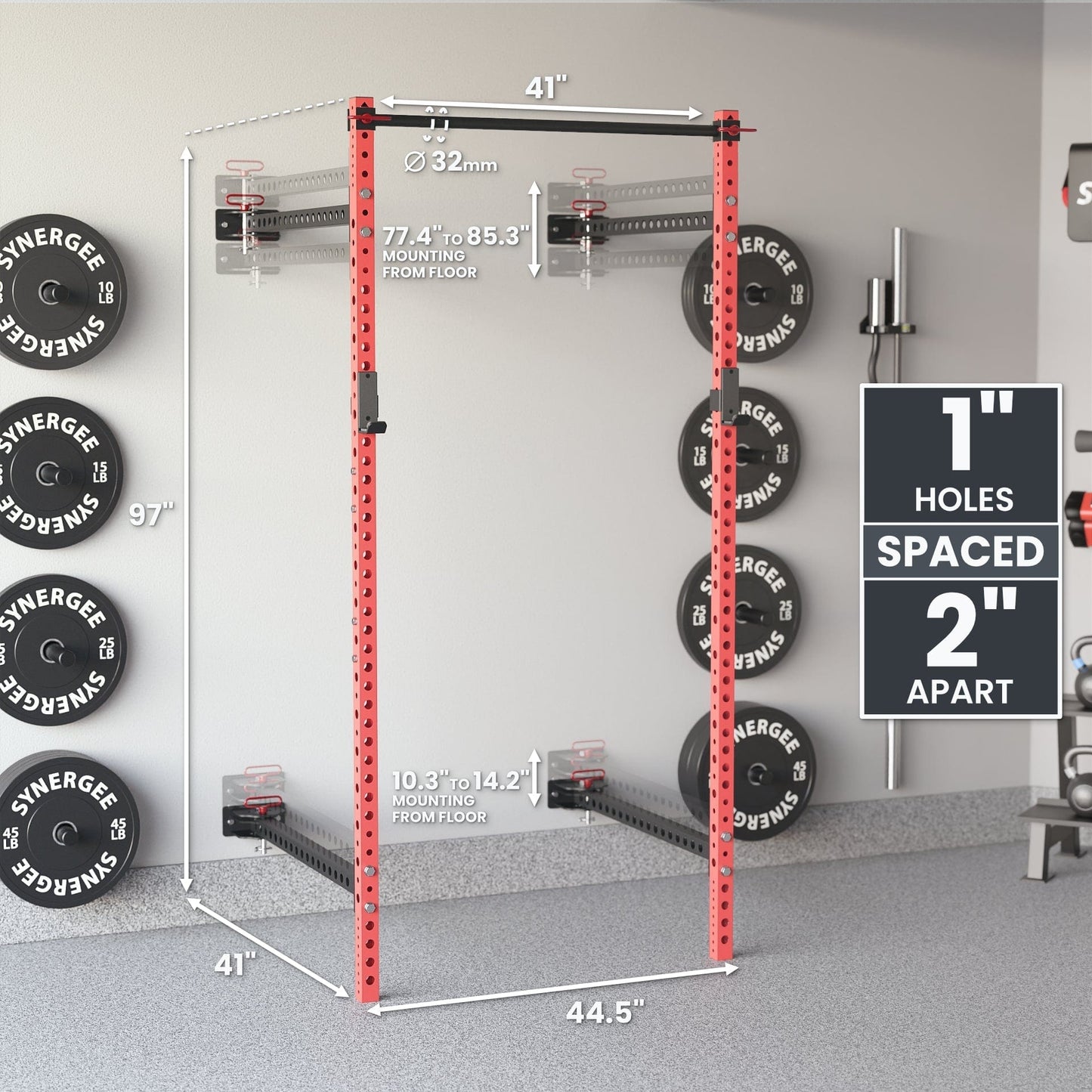 Synergee Rack Synergee 2200 Series Folding Squat Rack