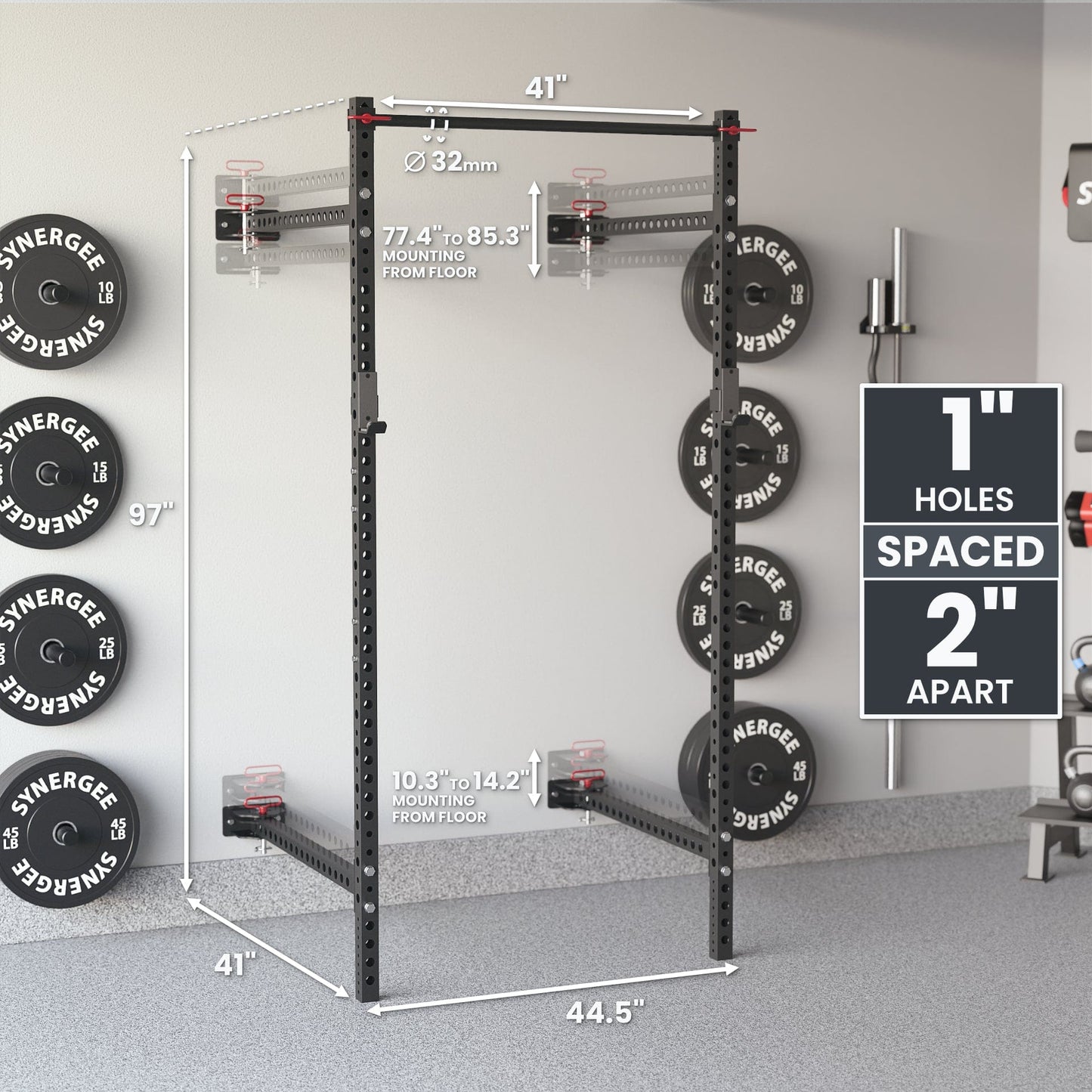 Synergee Rack Synergee 2200 Series Folding Squat Rack