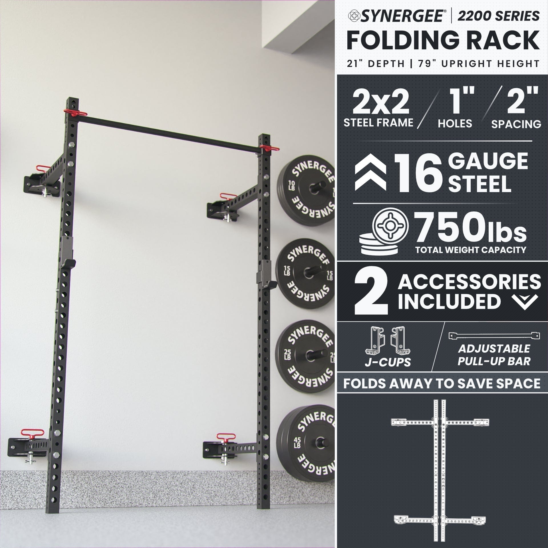 Synergee Rack Synergee 2200 Series Folding Squat Rack