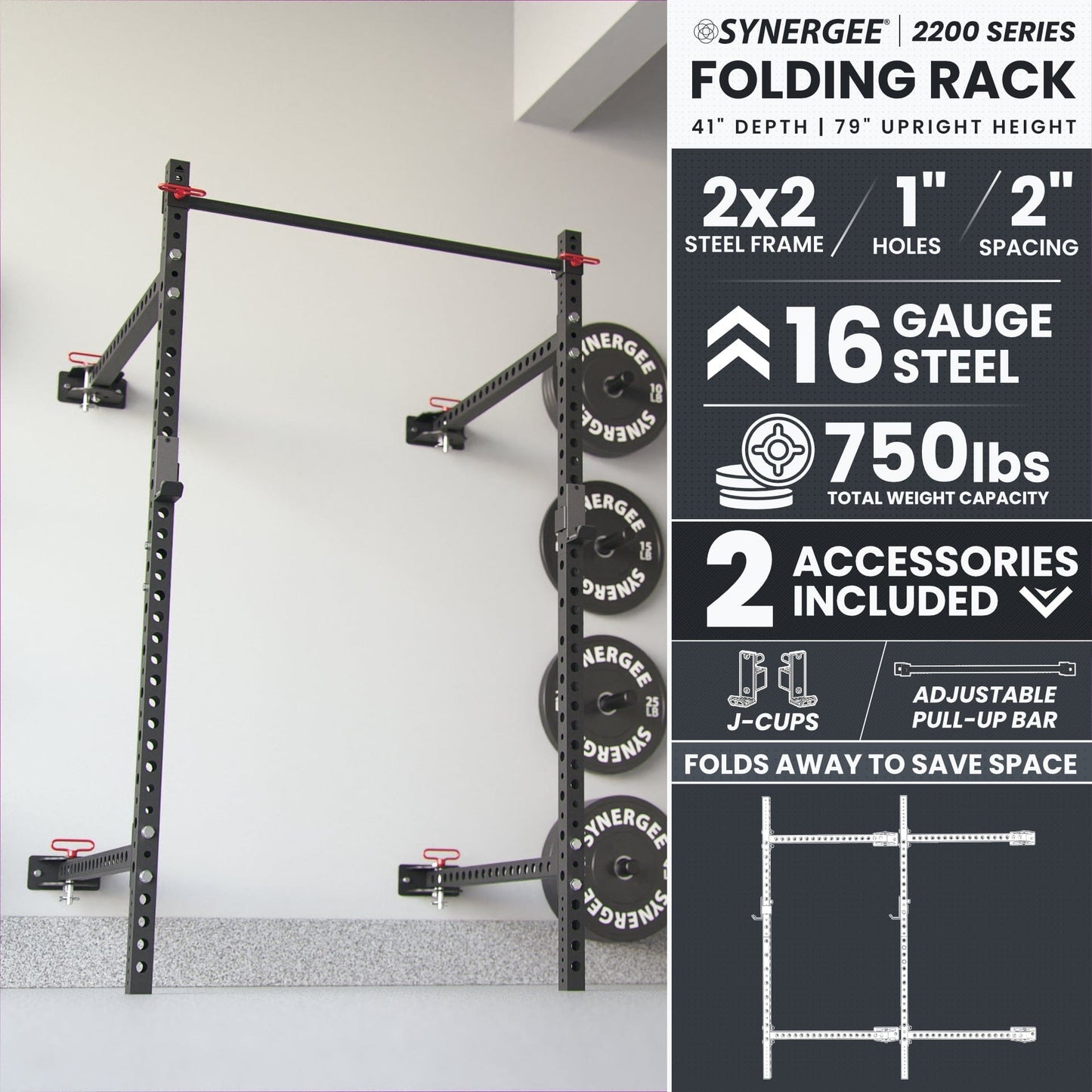 Synergee Rack Synergee 2200 Series Folding Squat Rack