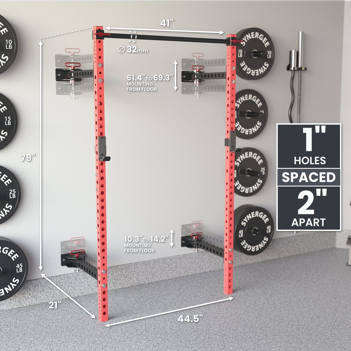 Synergee Rack Synergee 2200 Series Folding Squat Rack