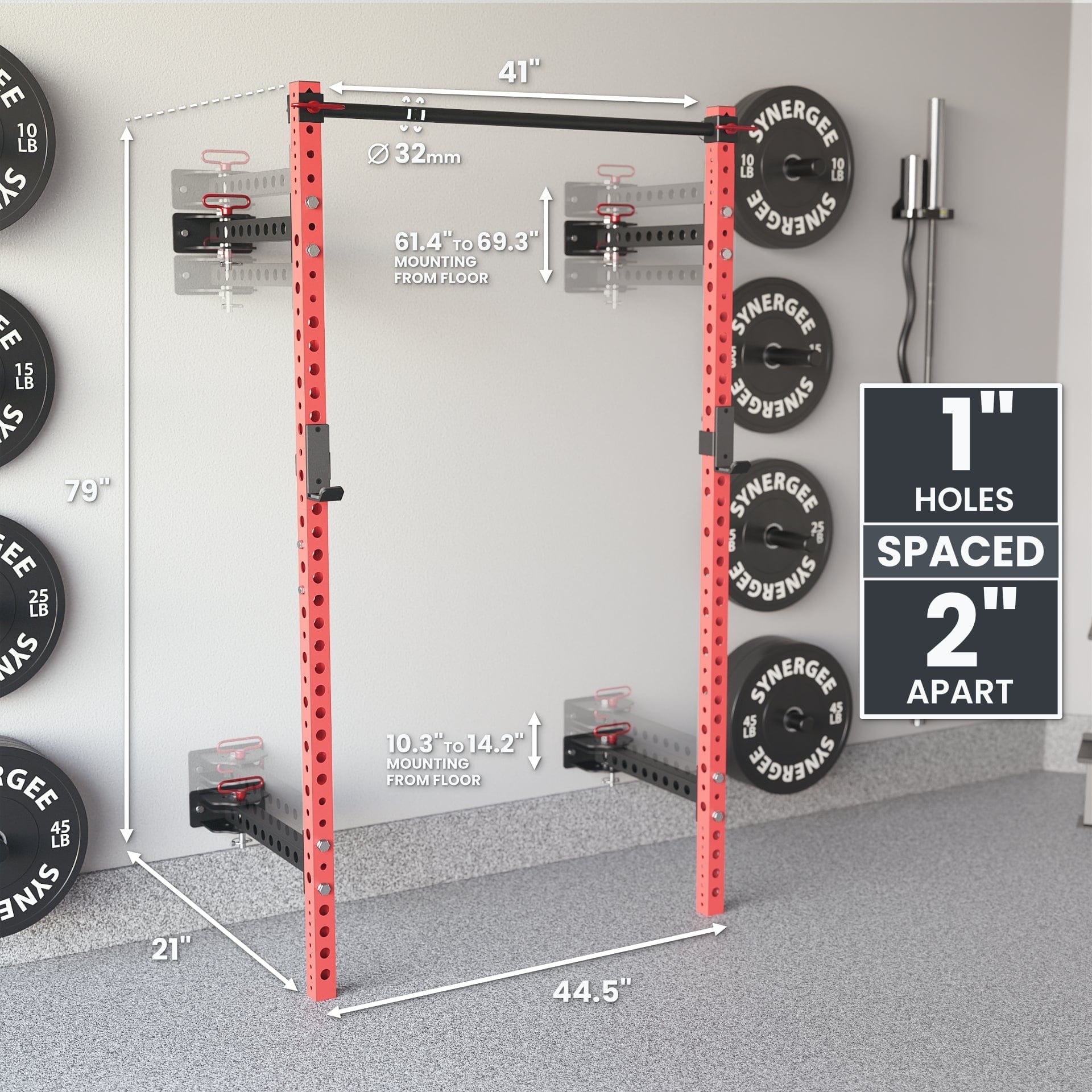 Synergee Rack Synergee 2200 Series Folding Squat Rack