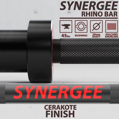 Synergee Rhino Powerlifting Barbell - Grit Grind Strength
