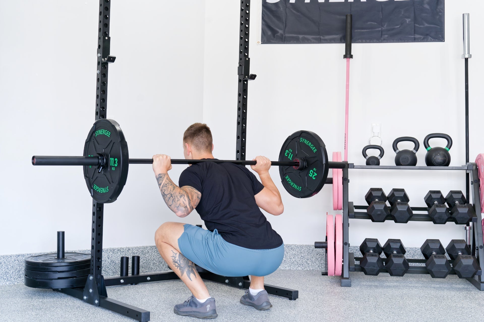 Synergee Rhino Powerlifting Barbell - Grit Grind Strength