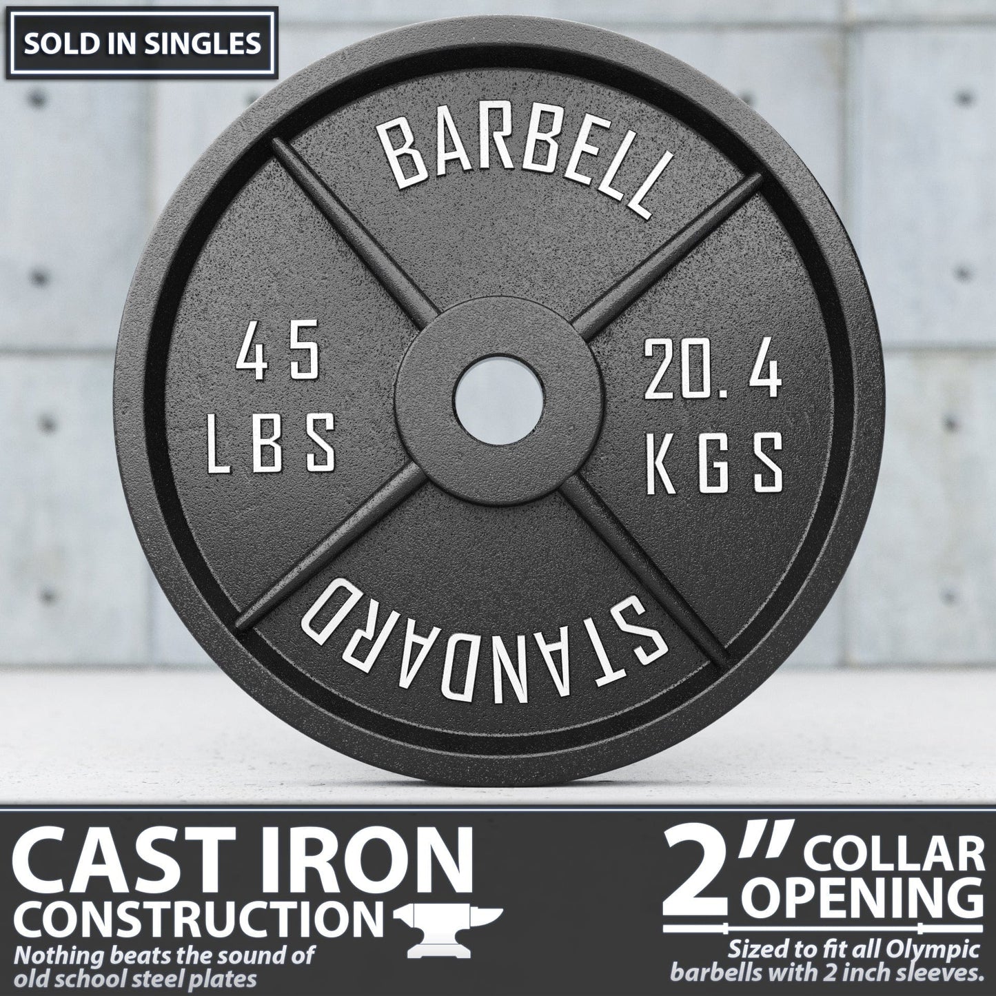 Synergee Standard Metal Weight Plates - Grit Grind Strength
