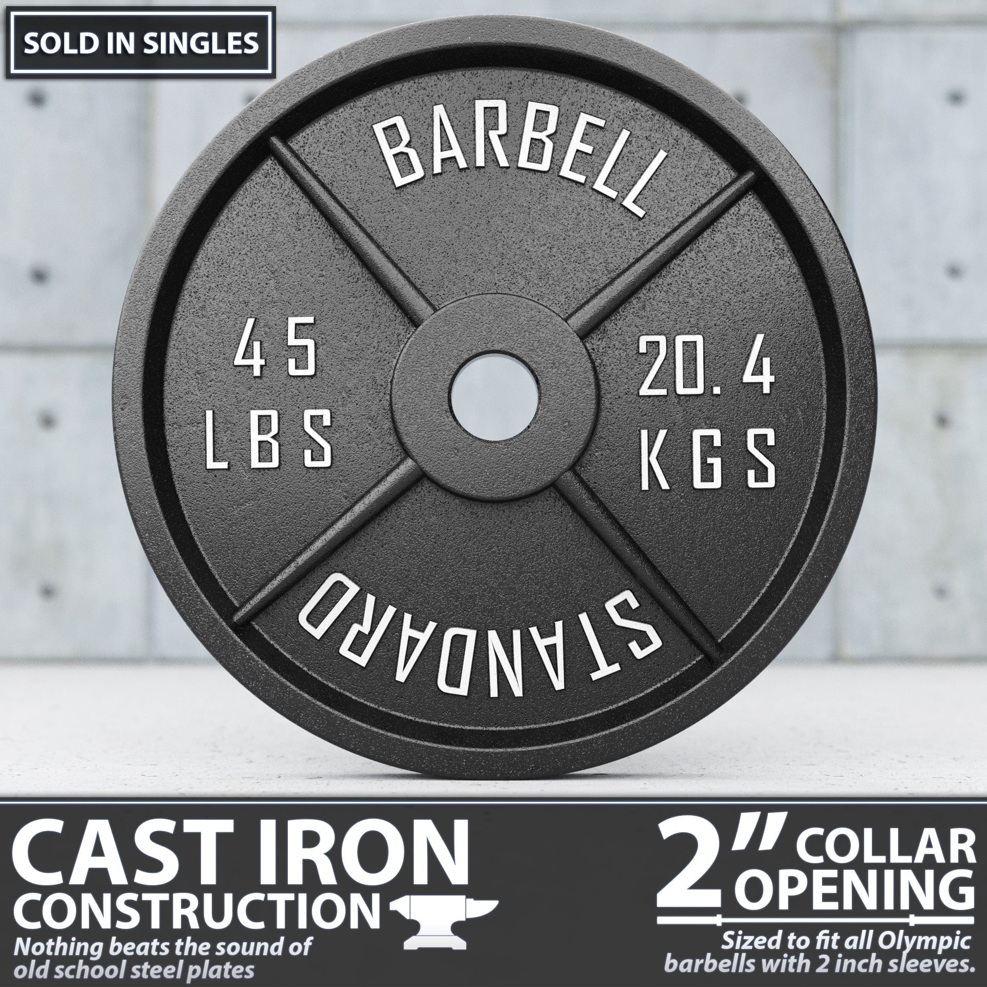 Synergee Standard Metal Weight Plates - Grit Grind Strength