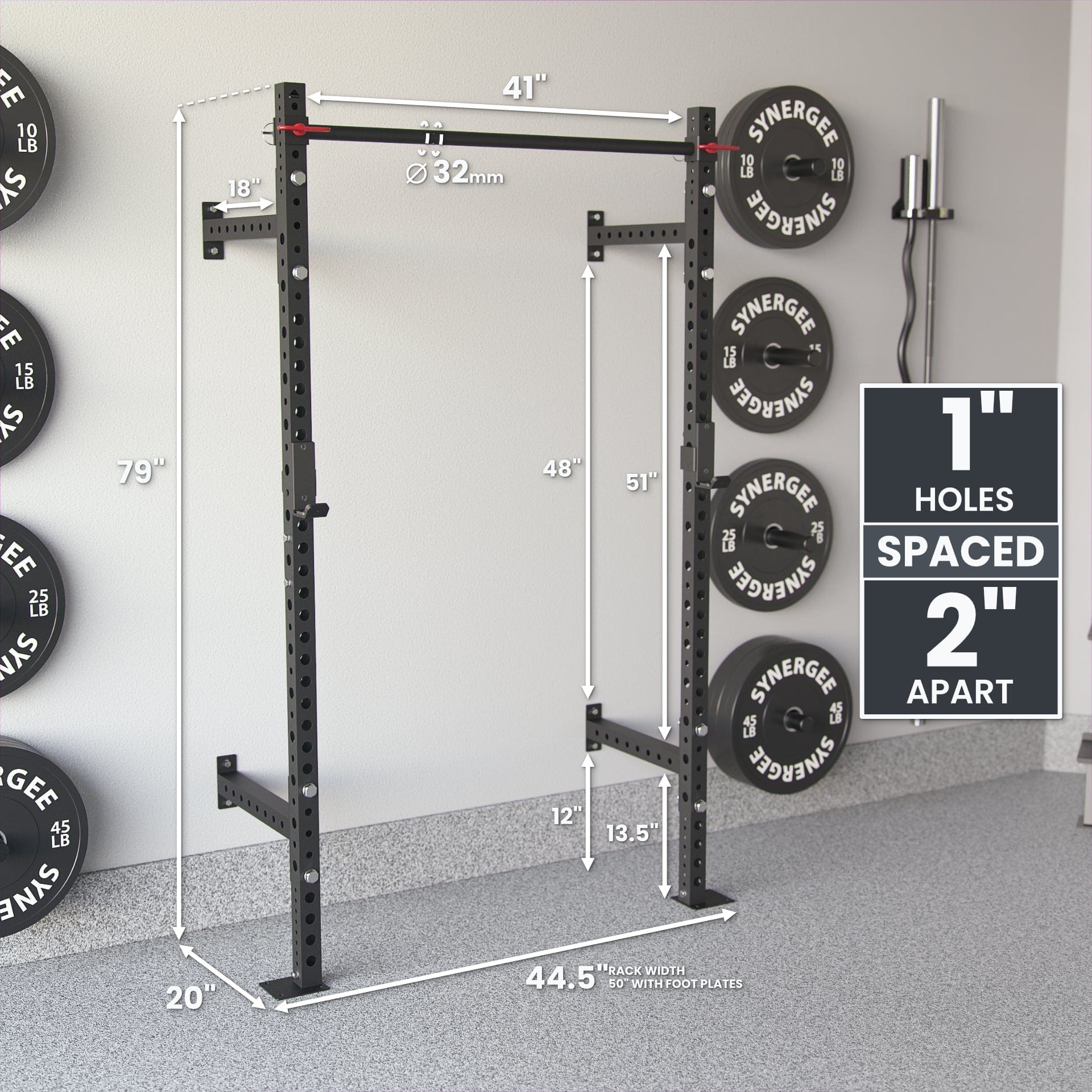 Synergee Synergee 2200 Series Wall Mounted Squat Rack