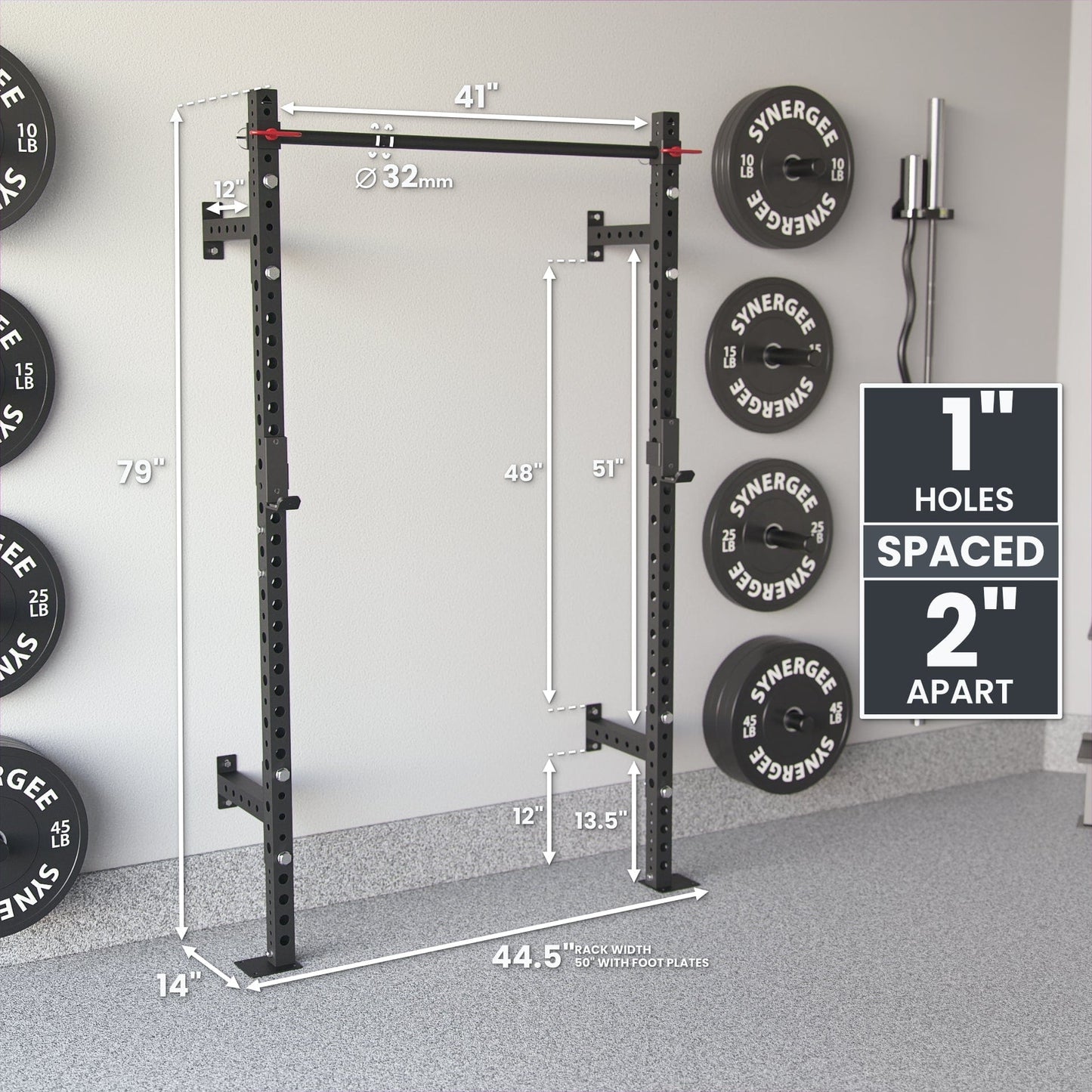 Synergee Synergee 2200 Series Wall Mounted Squat Rack