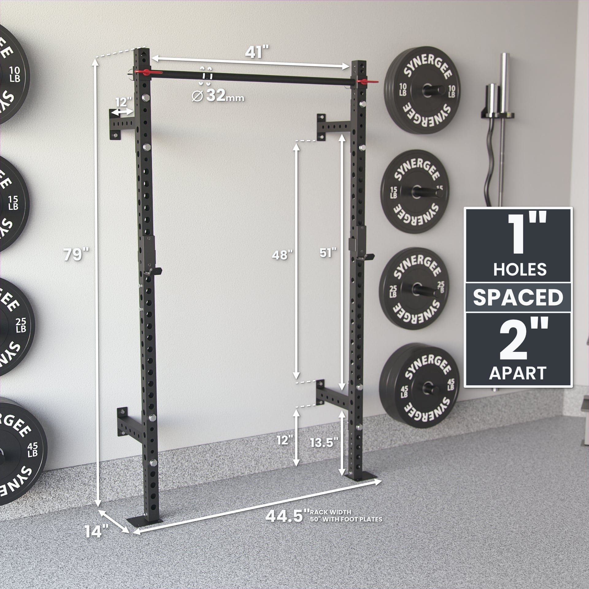 Synergee Synergee 2200 Series Wall Mounted Squat Rack