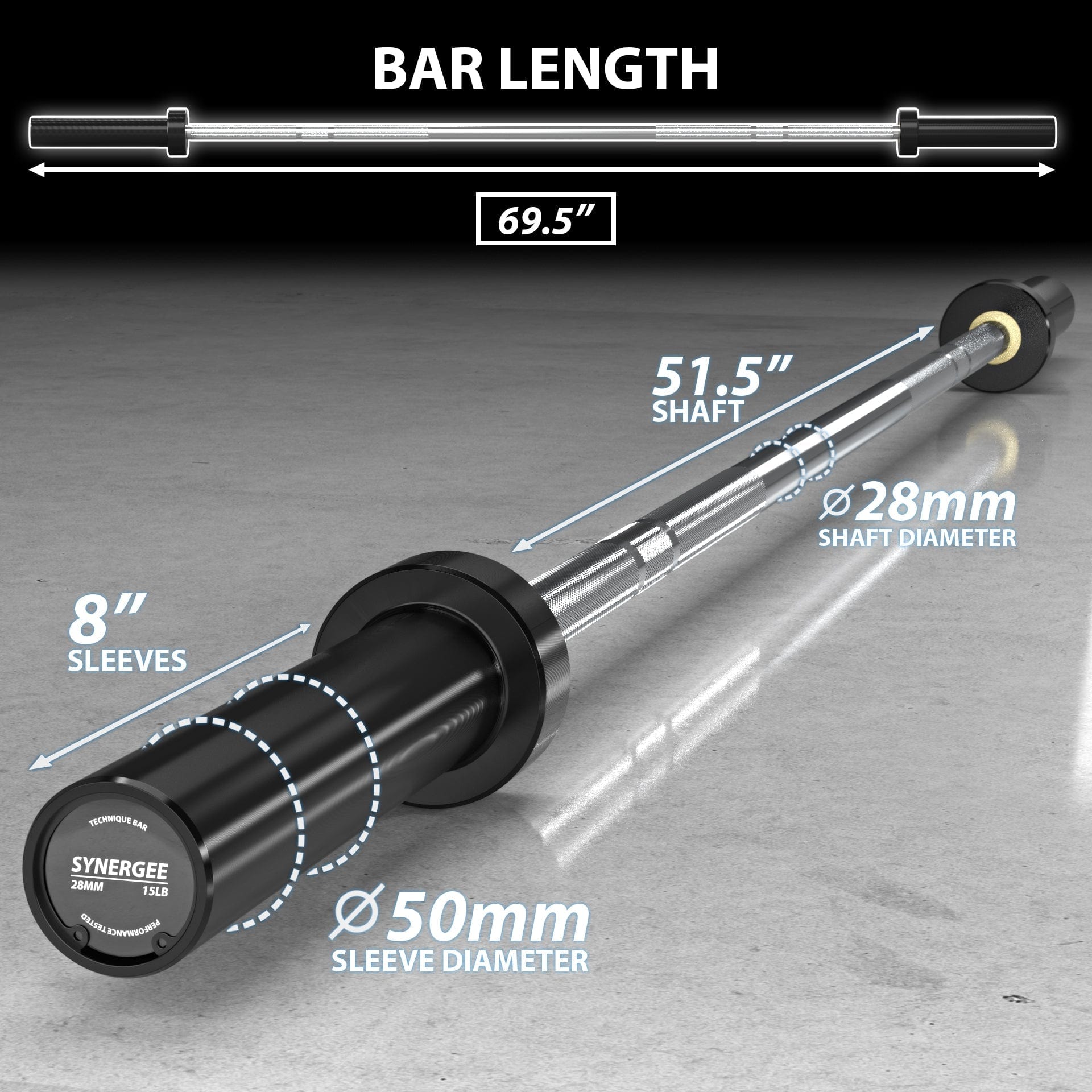 Synergee Technique Barbell - Grit Grind Strength