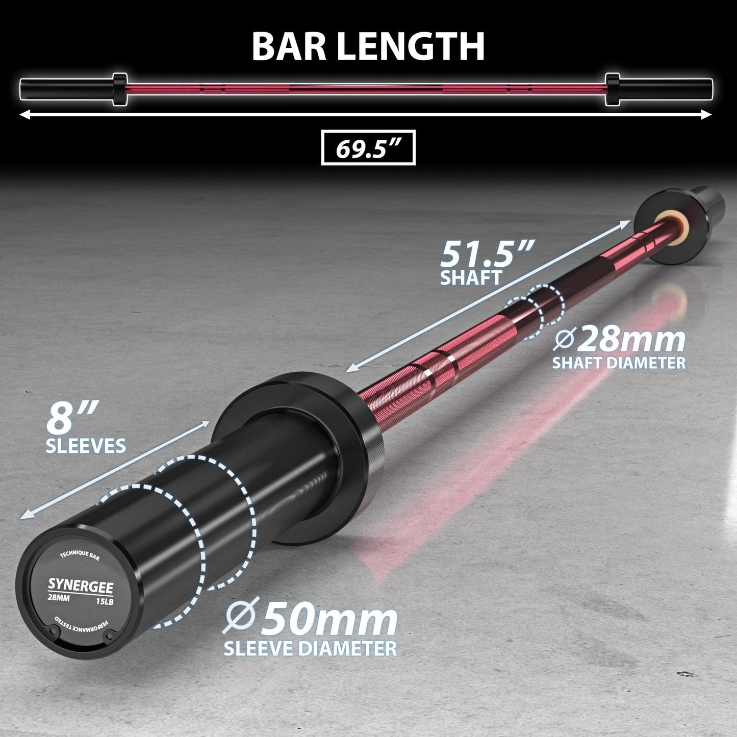 Synergee Technique Barbell - Grit Grind Strength