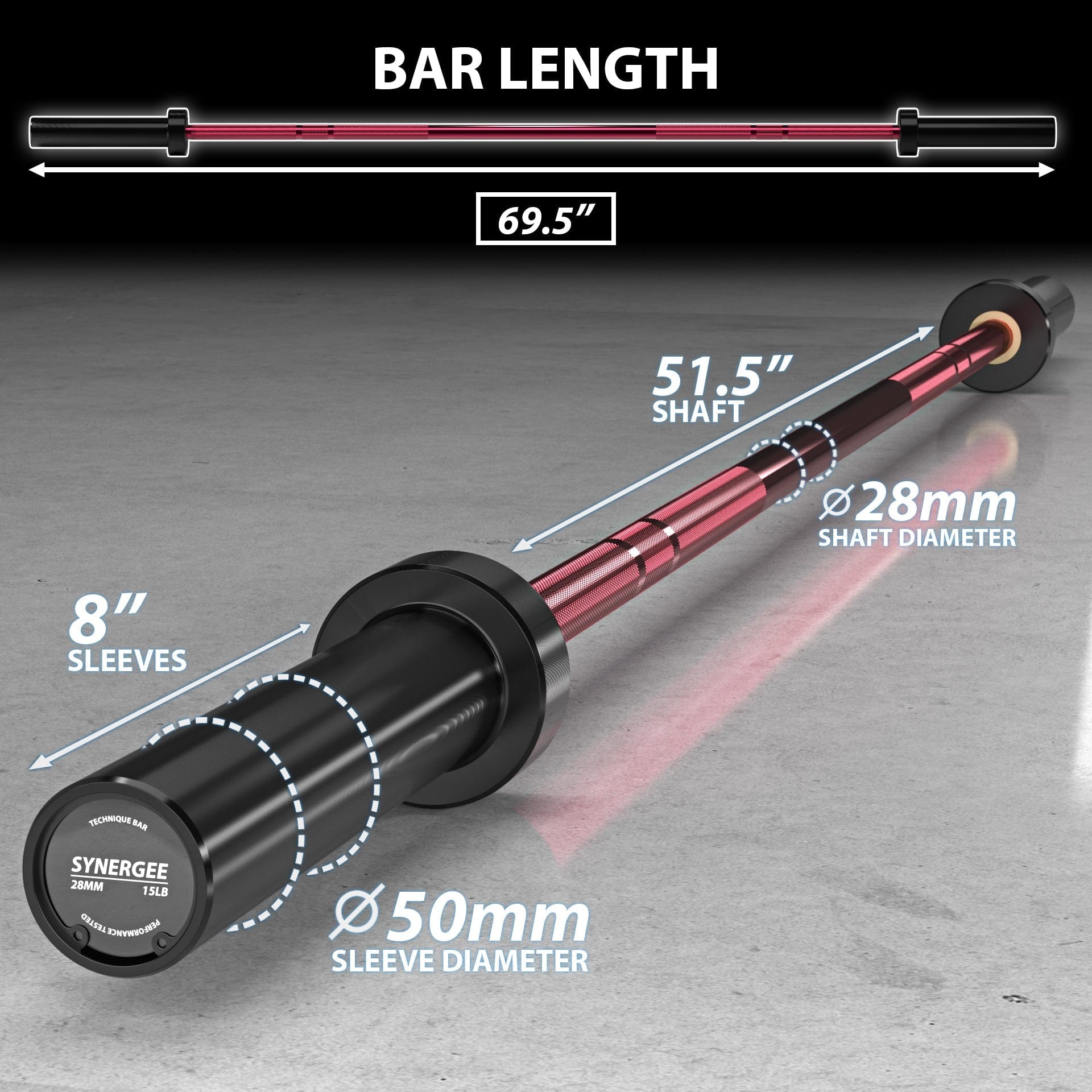 Synergee Technique Barbell - Grit Grind Strength