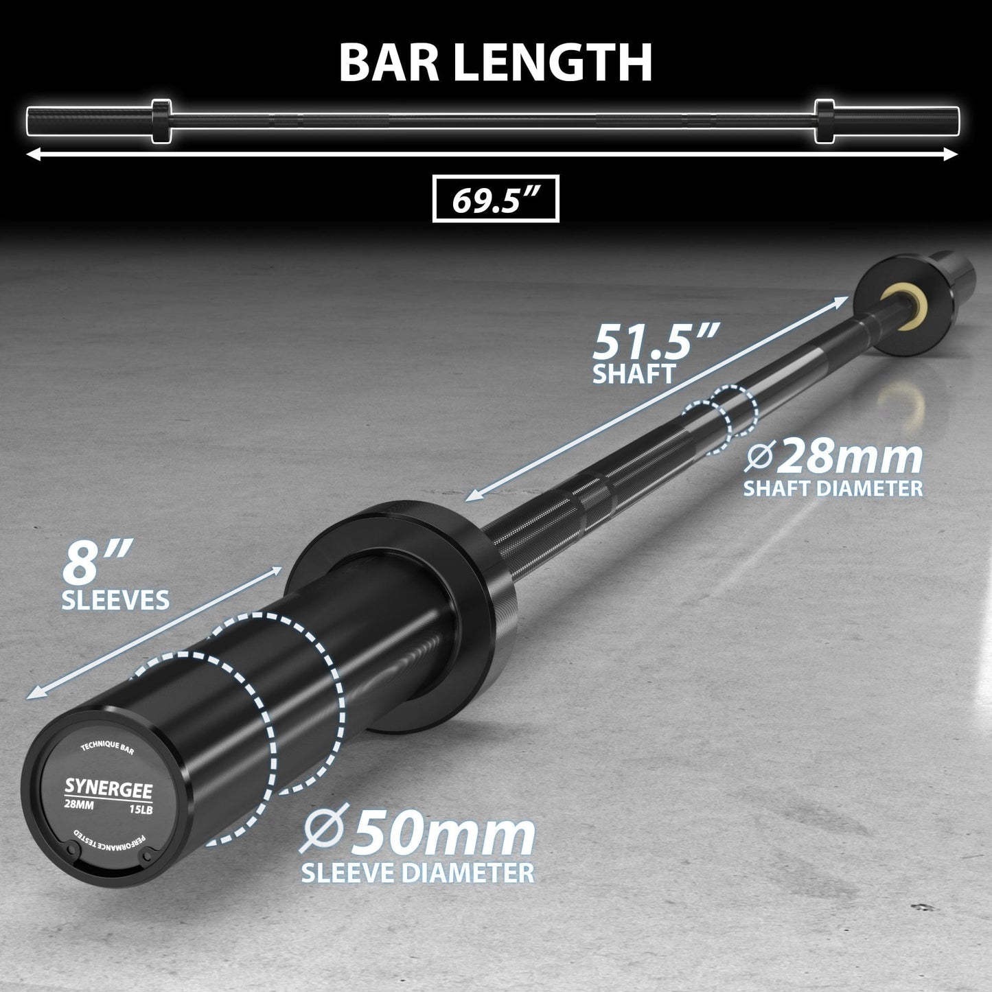 Synergee Technique Barbell - Grit Grind Strength