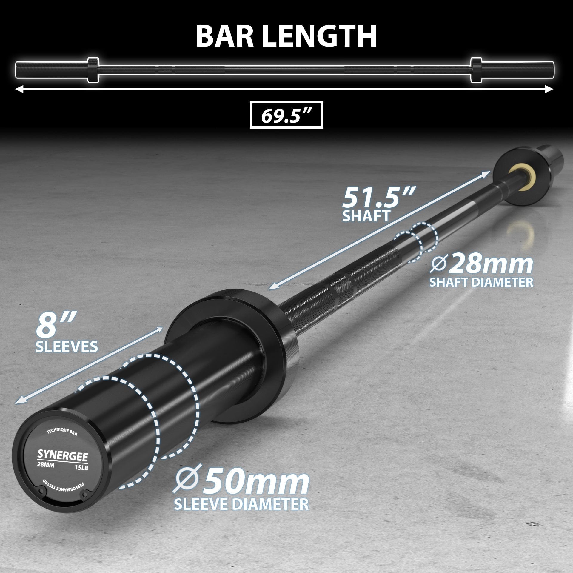 Synergee Technique Barbell - Grit Grind Strength