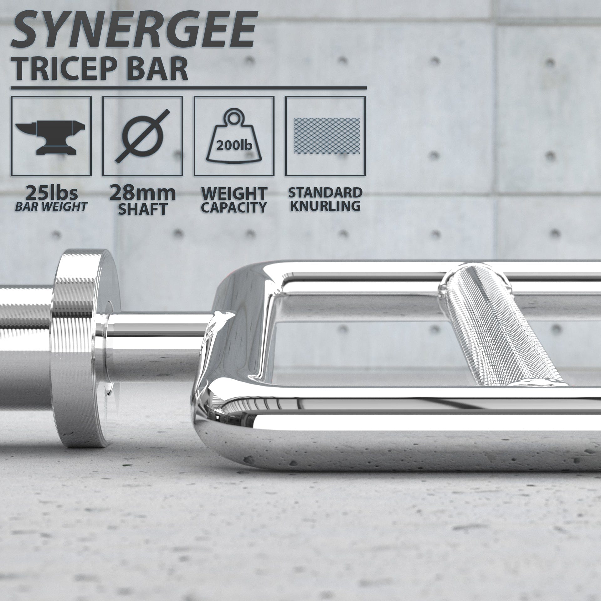 Synergee Tricep Bar - Grit Grind Strength