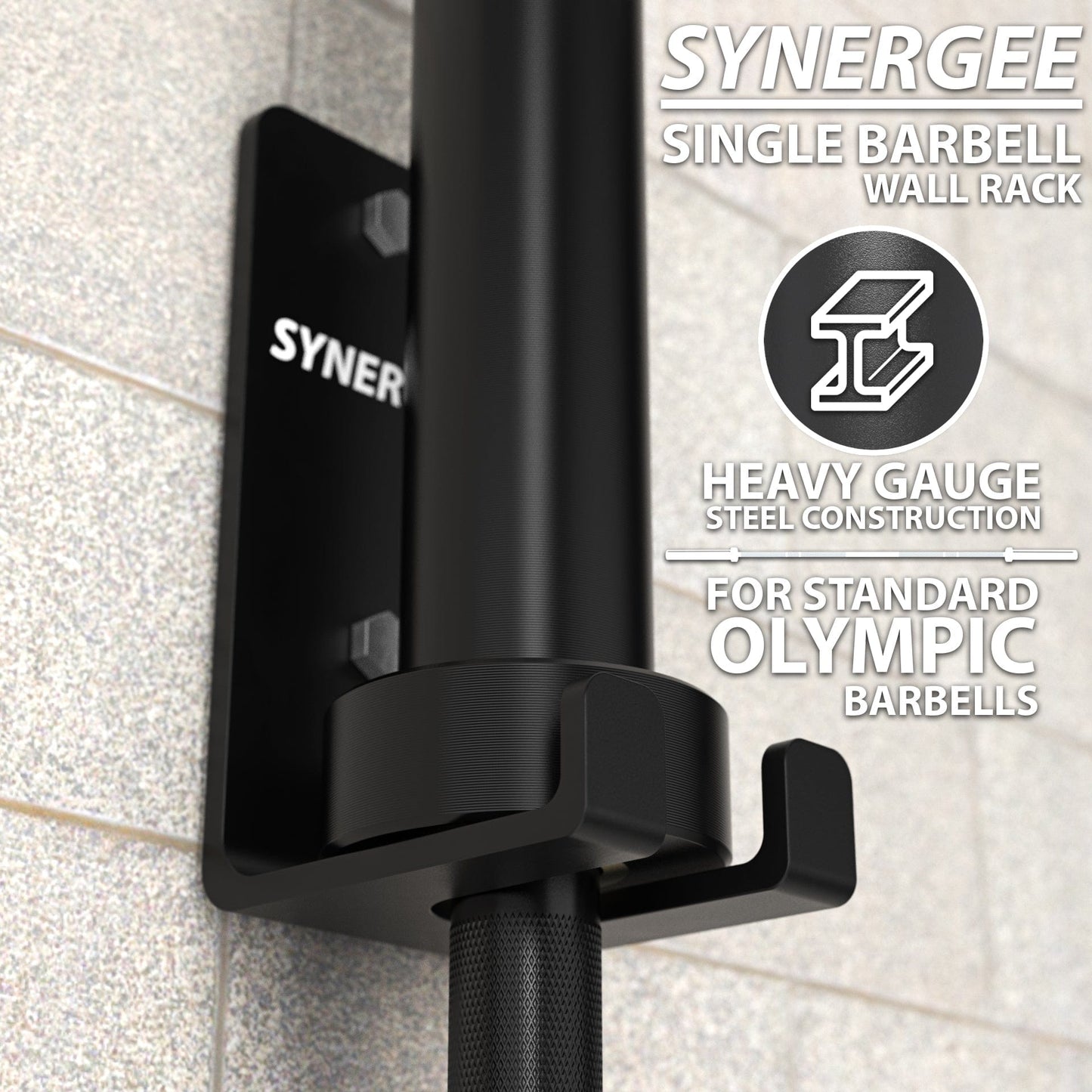 Synergee Vertical Barbell Wall Storage Racks - Grit Grind Strength